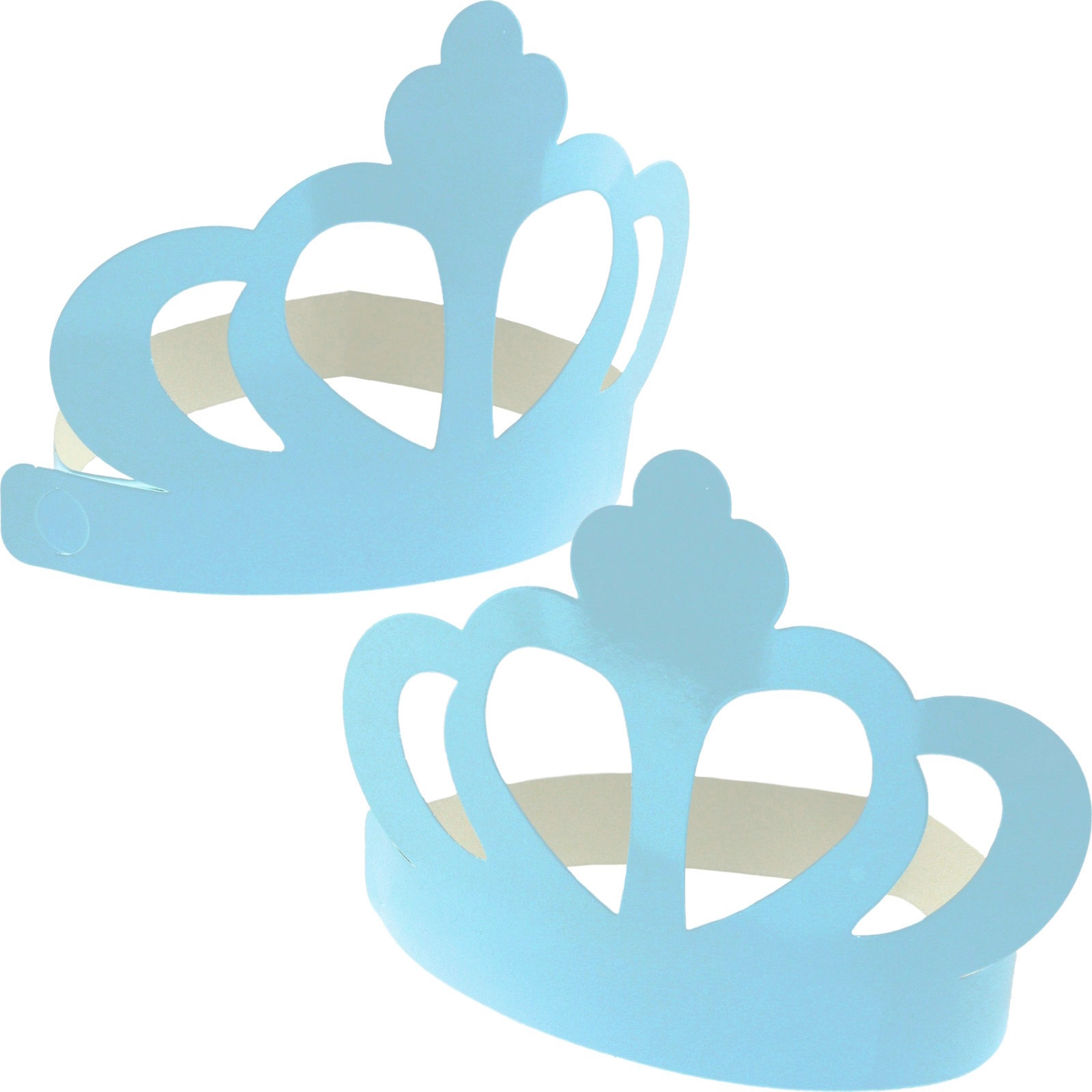 Light Blue Princess Paper Crowns (Pack of 6) 