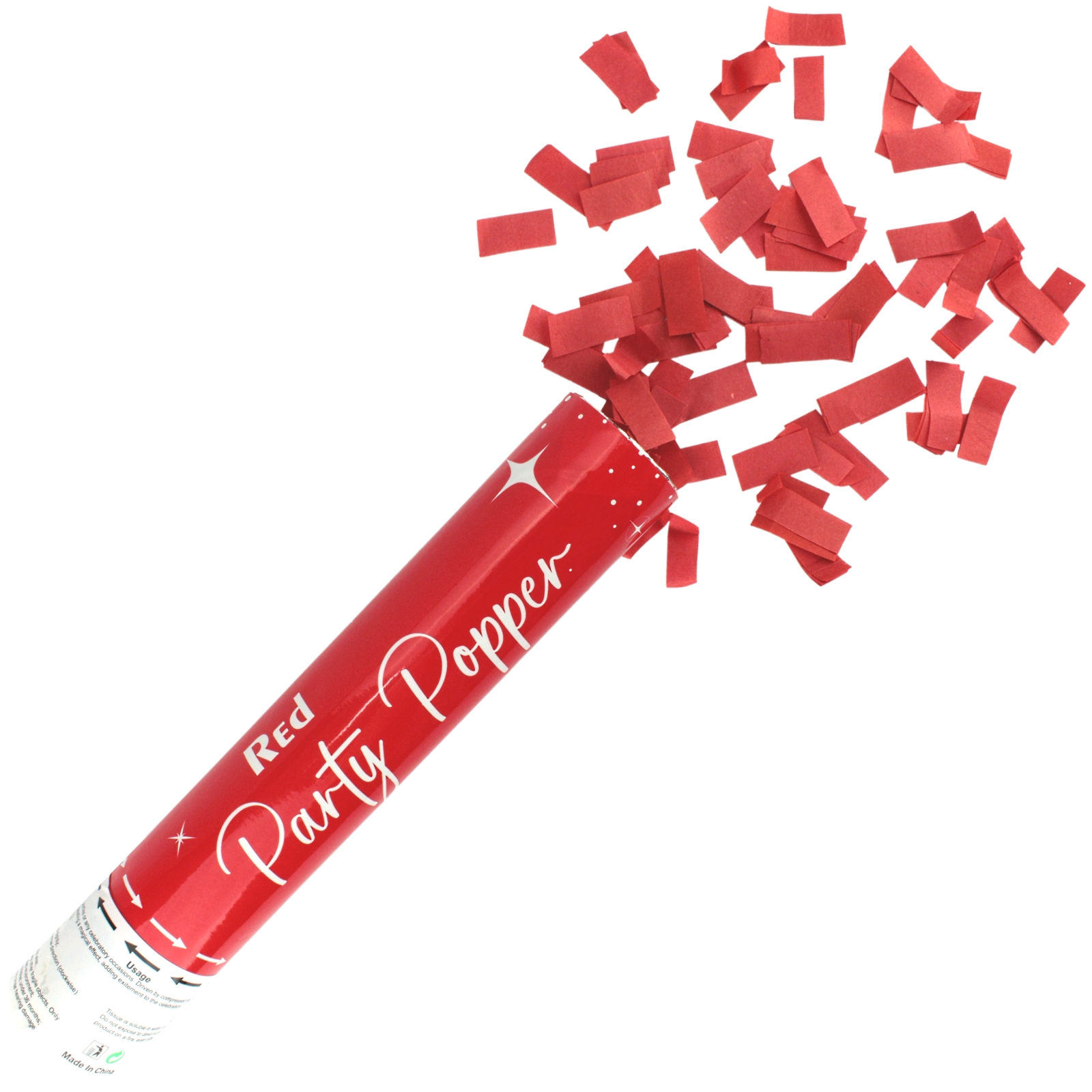 Red Confetti Twist Popper 