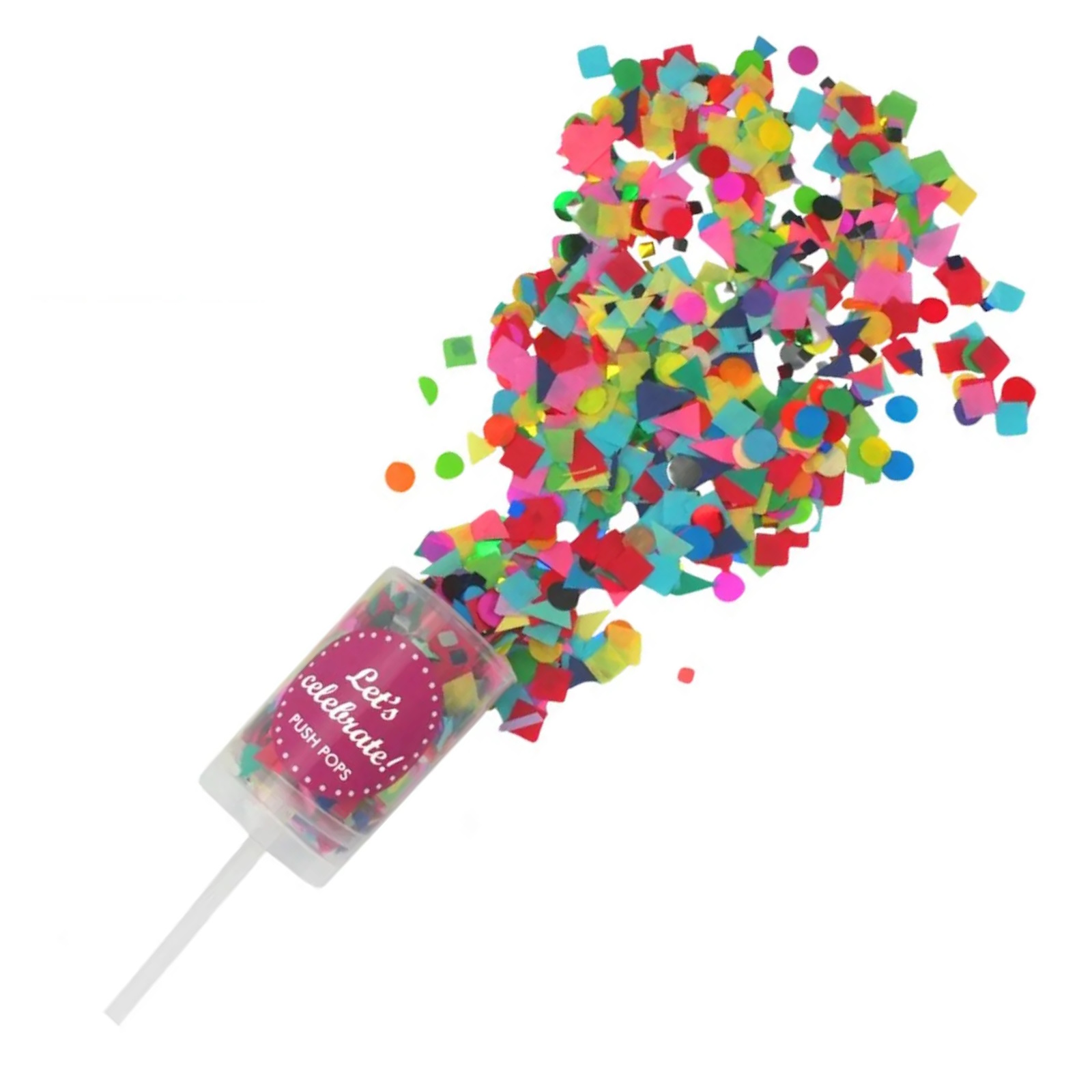 Confetti Push Poppers (Pack of 6)