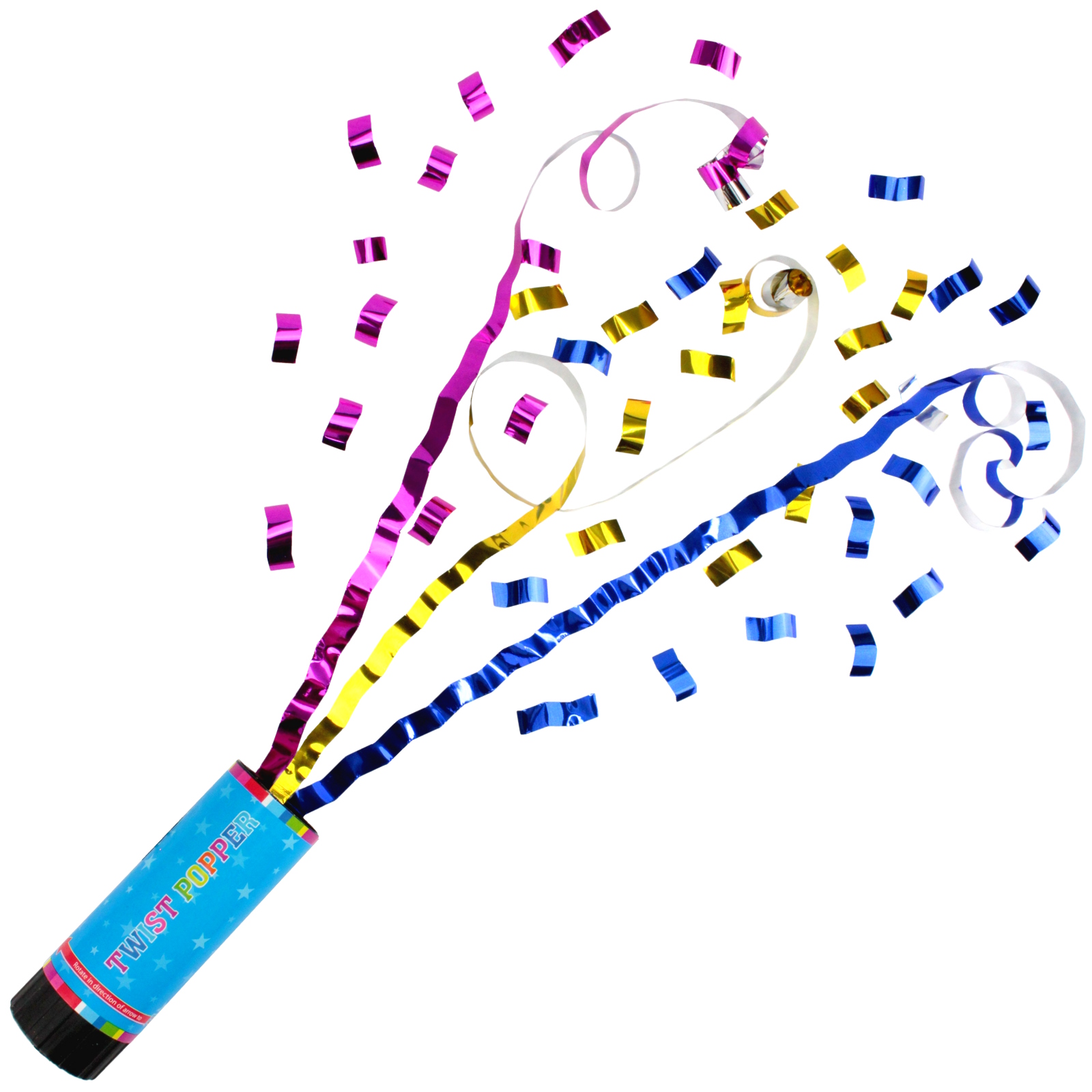 Mini Confetti Twist Party Popper (Pack of 3) 