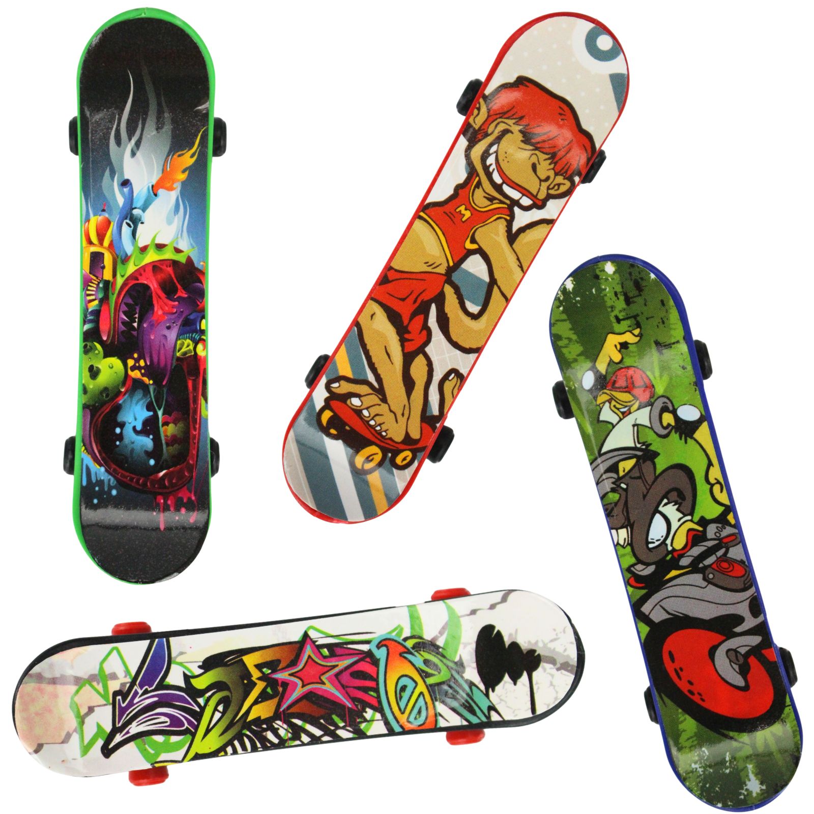 Assorted Mini Skateboards (Pack of 4)