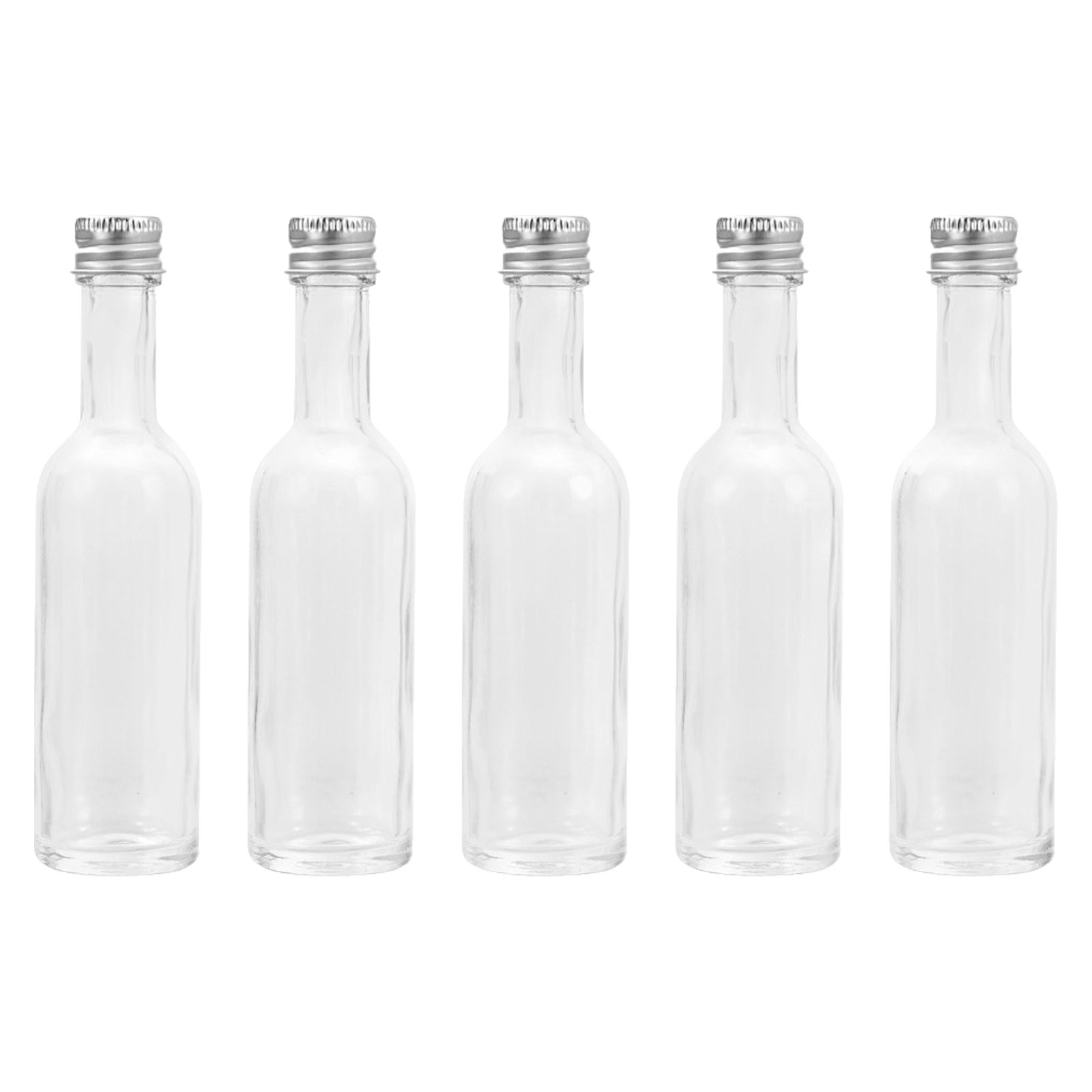 Capri Screw Top Air Tight Glass Preserving Bottles 60ml (Pack of 5)