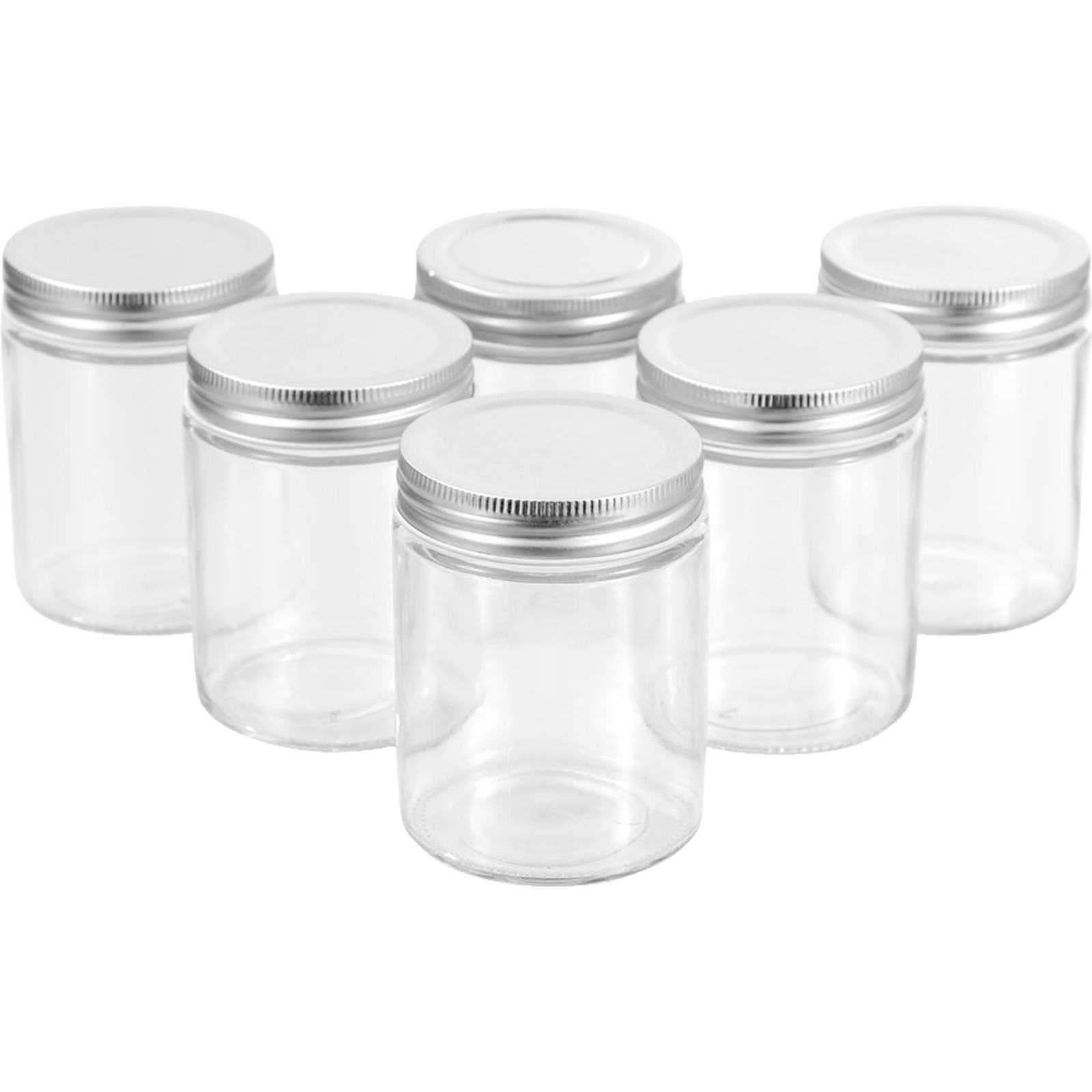 Capri Round Screw Top Air Tight Glass Preserving Jars 300ml (Pack of 6)