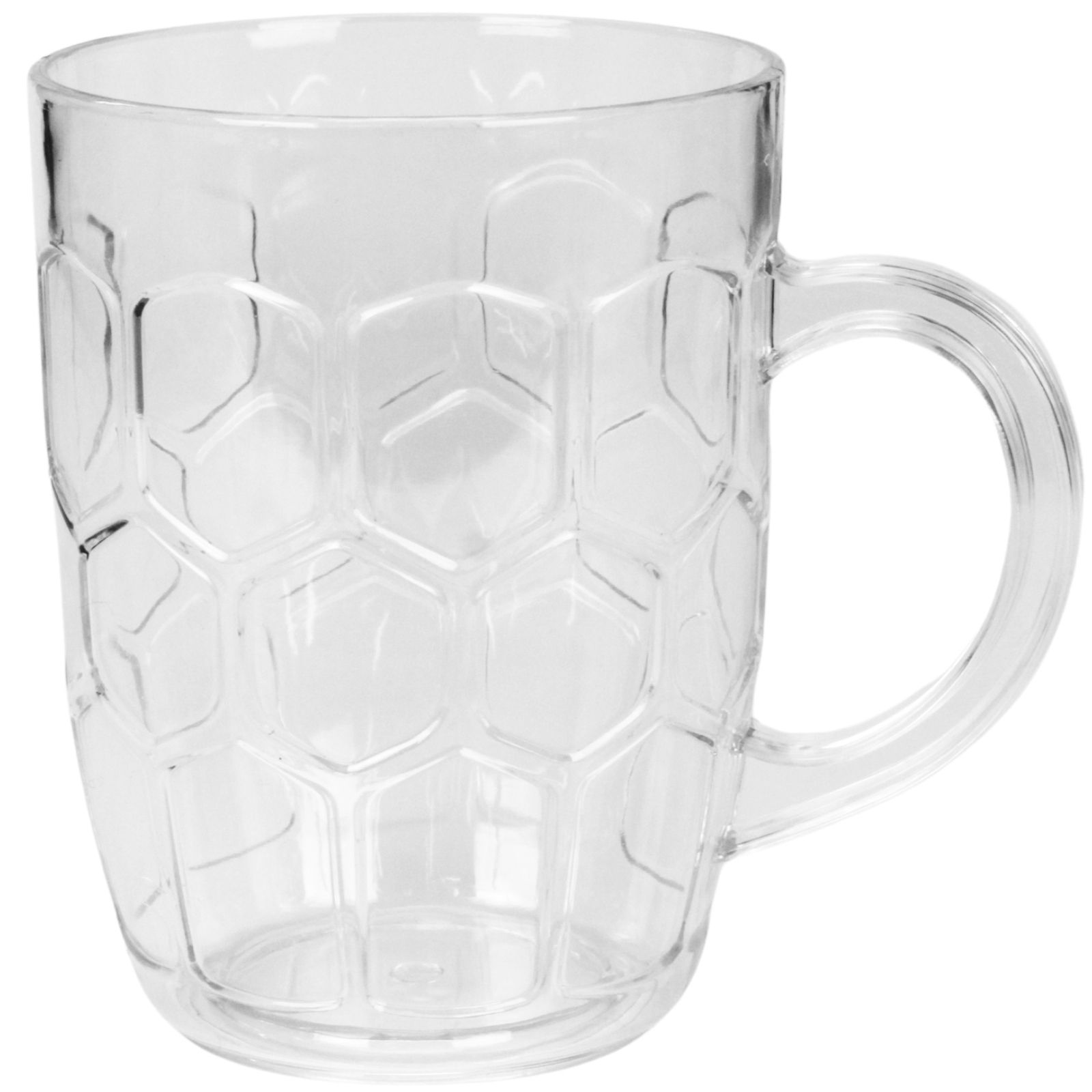 Clear Acrylic Dimple Beer Mug 550ml