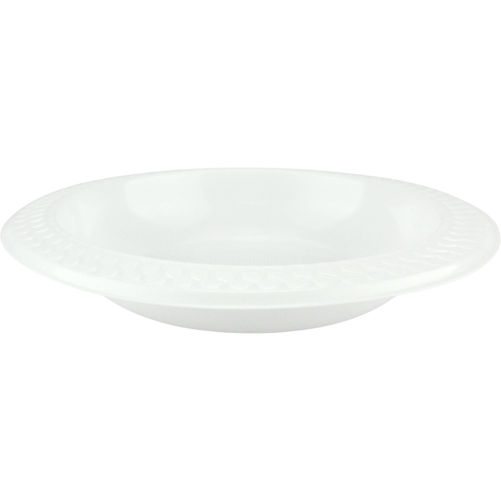 Everyday Living Reusable White Plastic Bowls (Pack of 25) 