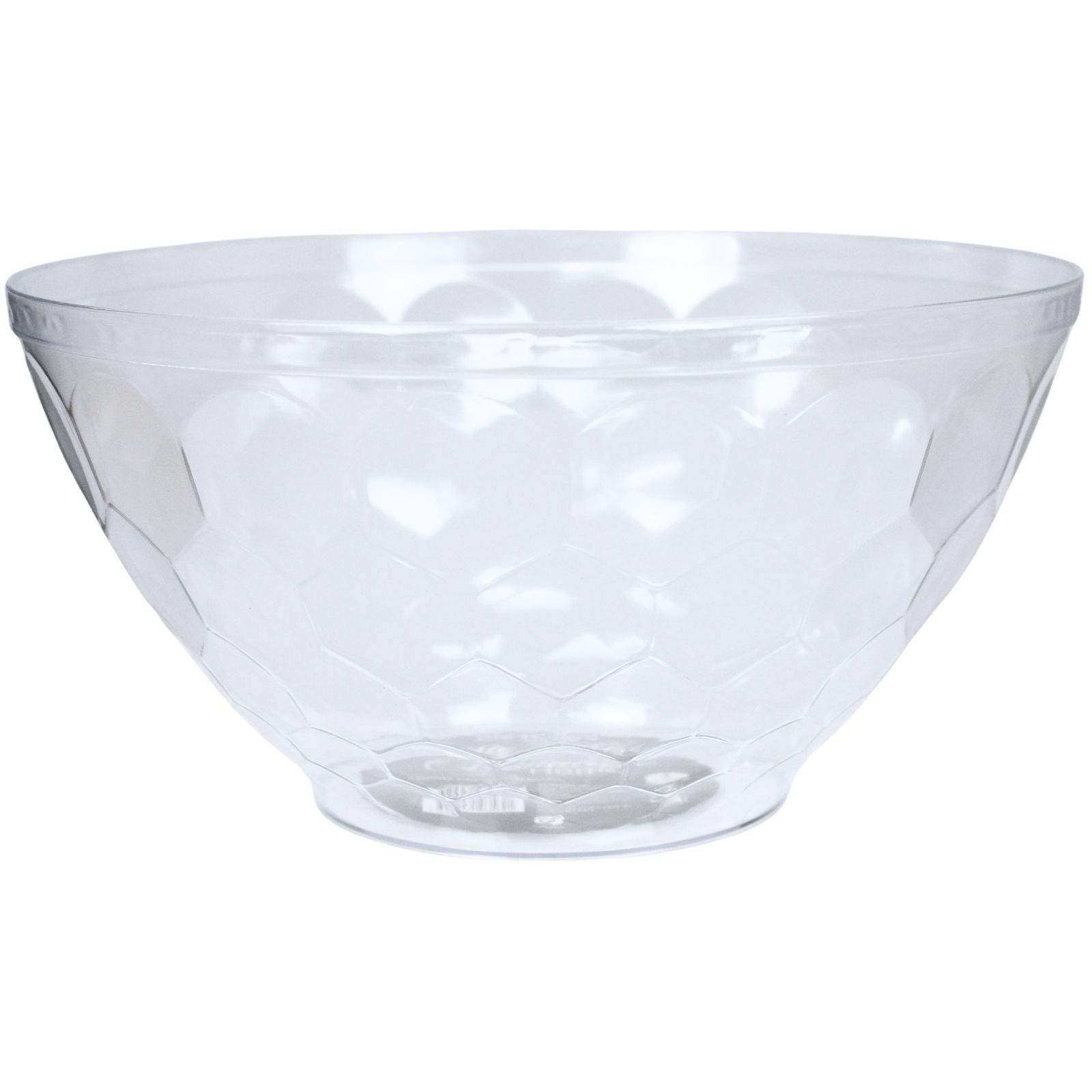 Clear Dimpled Plastic Large Salad Bowl 29cm
