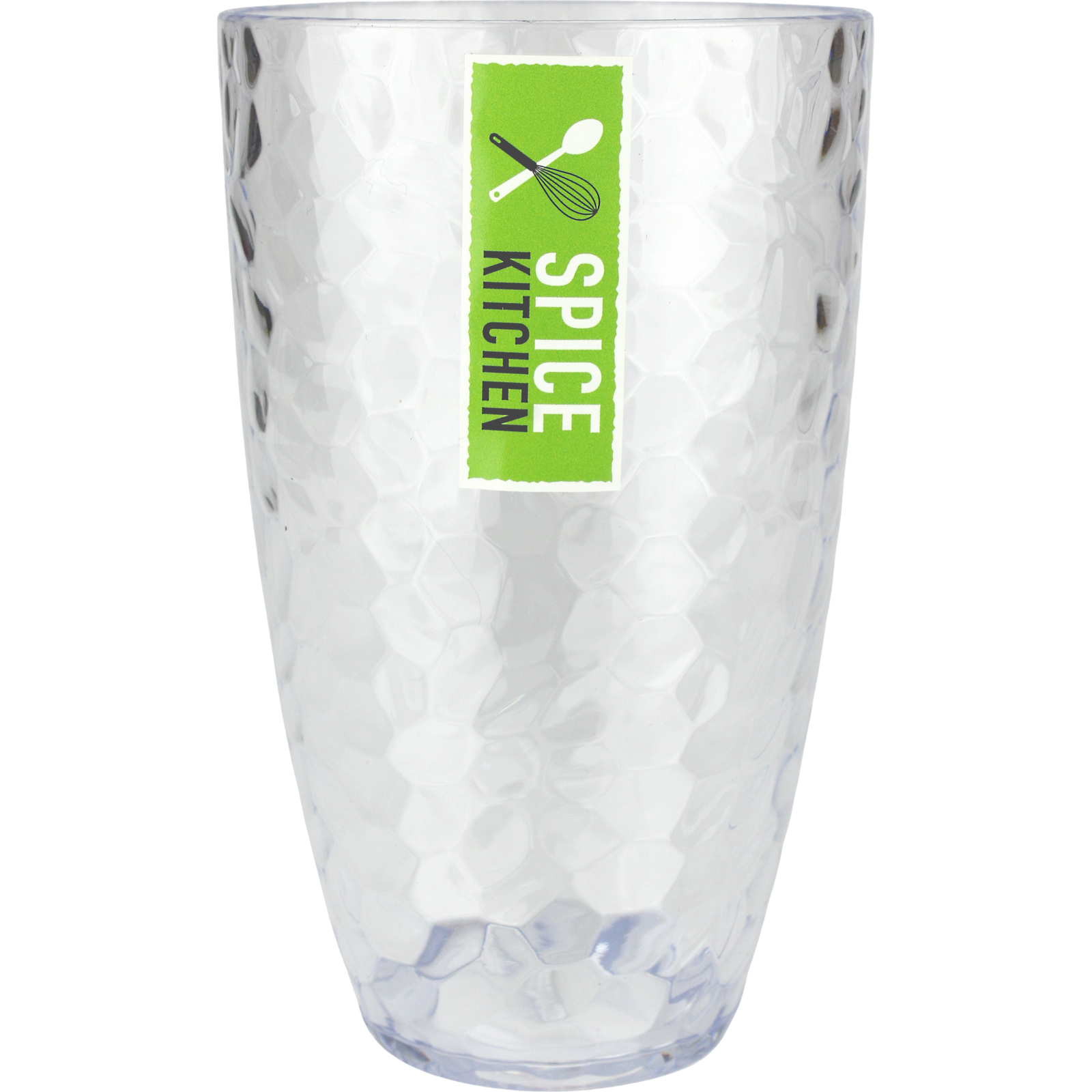 Clear Plastic Ripple Tumbler 600ml