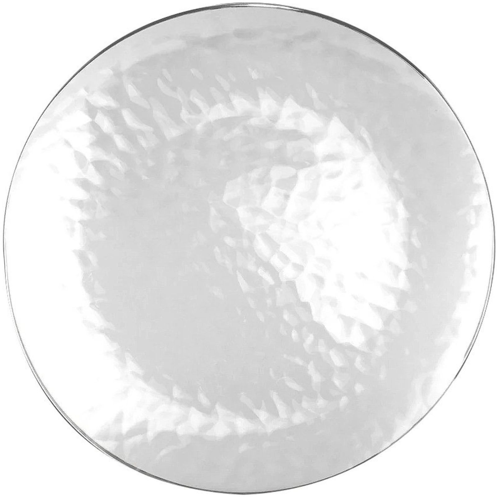 Clear Dimple With Silver Trim Plastic Plates 33cm (Pack of 3)