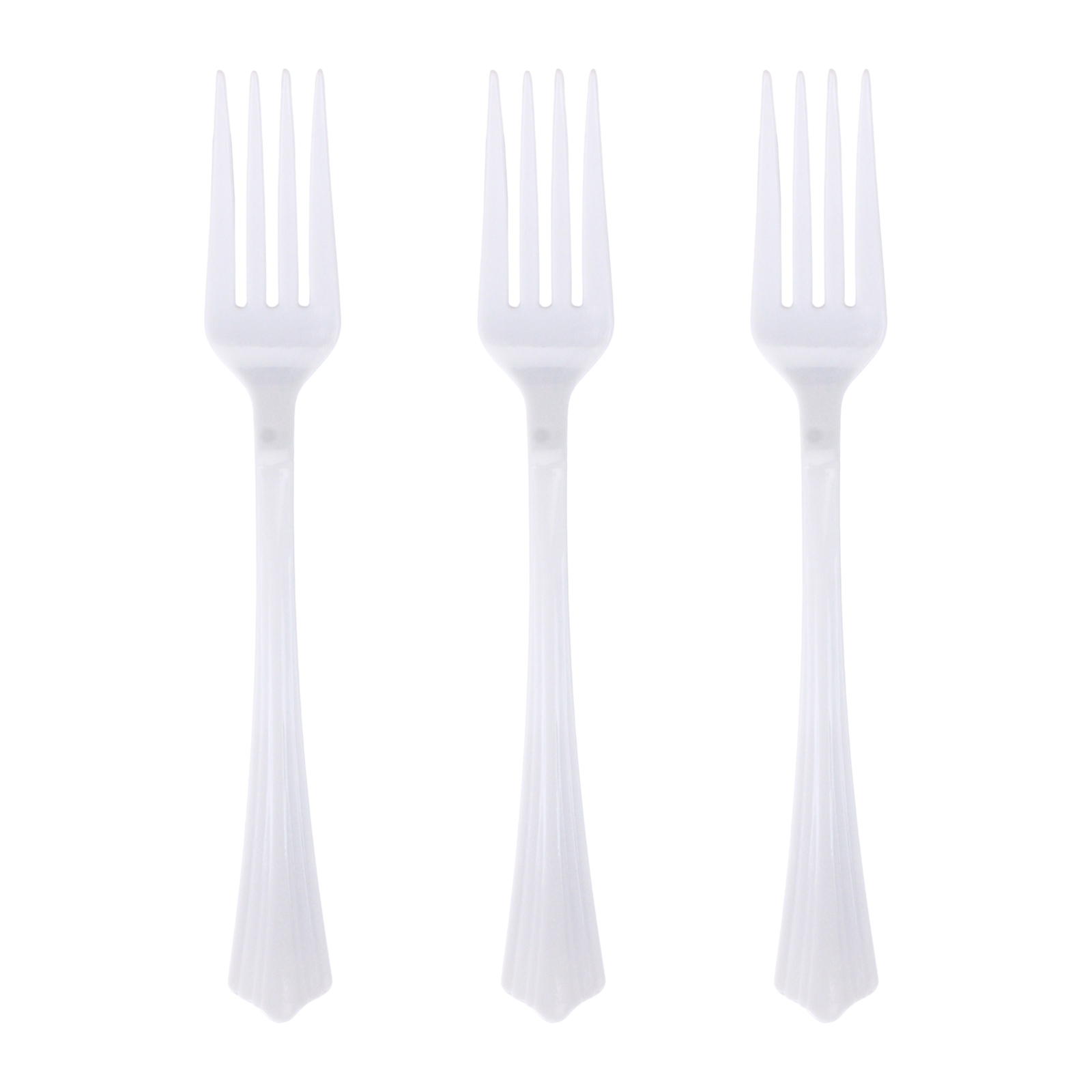 Everyday Living Reusable White Plastic Forks (Pack of 40)