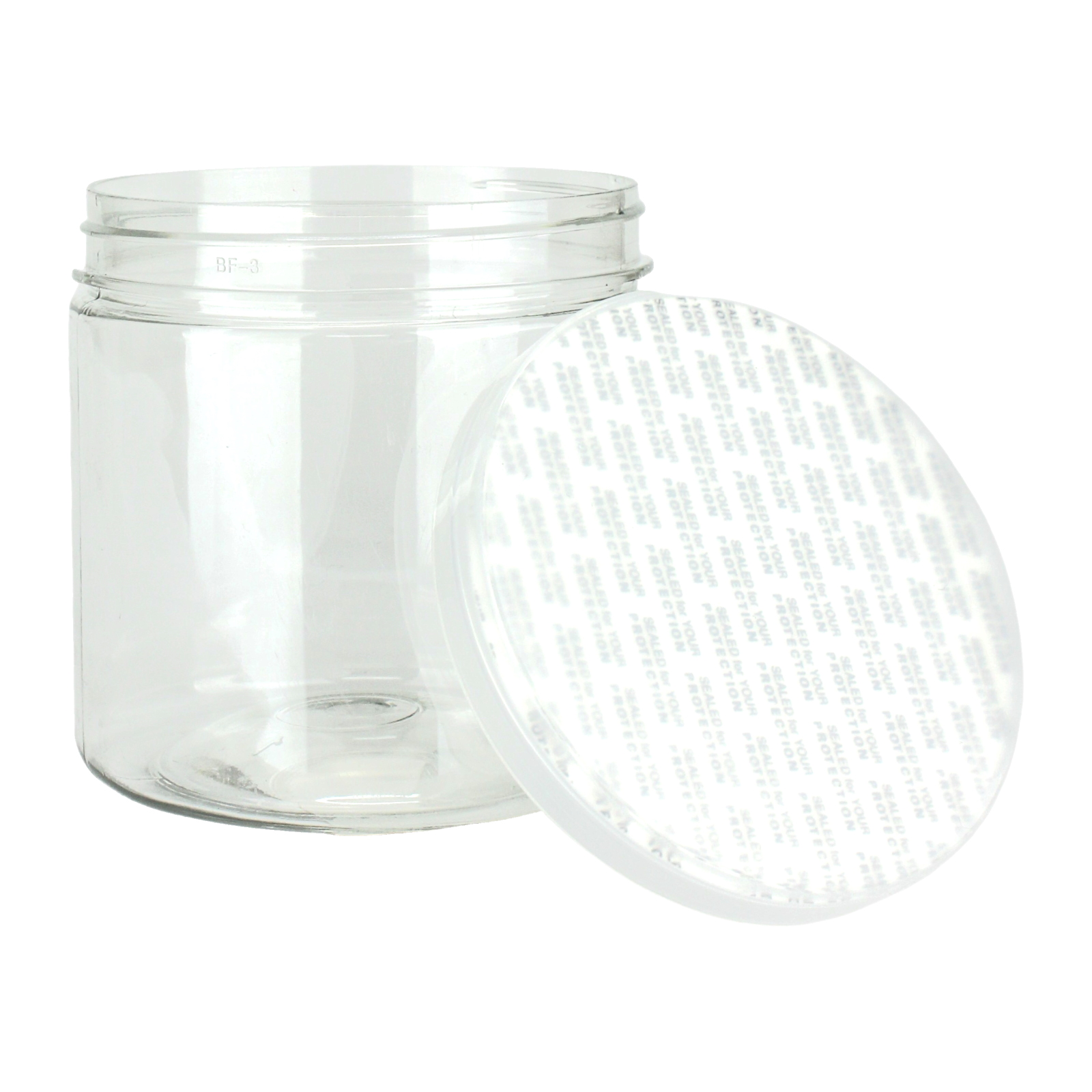 Clear Plastic Round Screw Top Jar 350ml