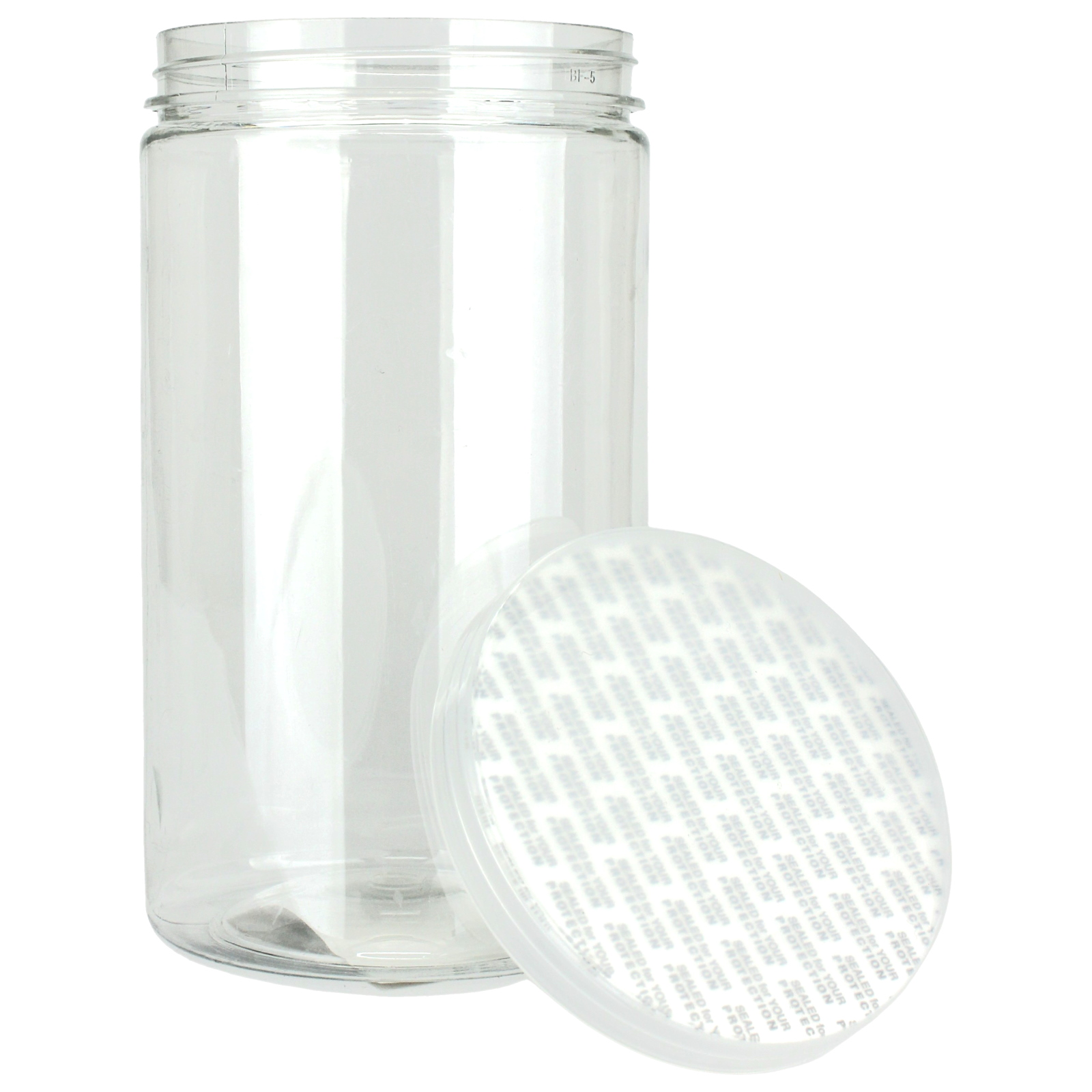 Clear Plastic Round Screw Top Jar 750ml