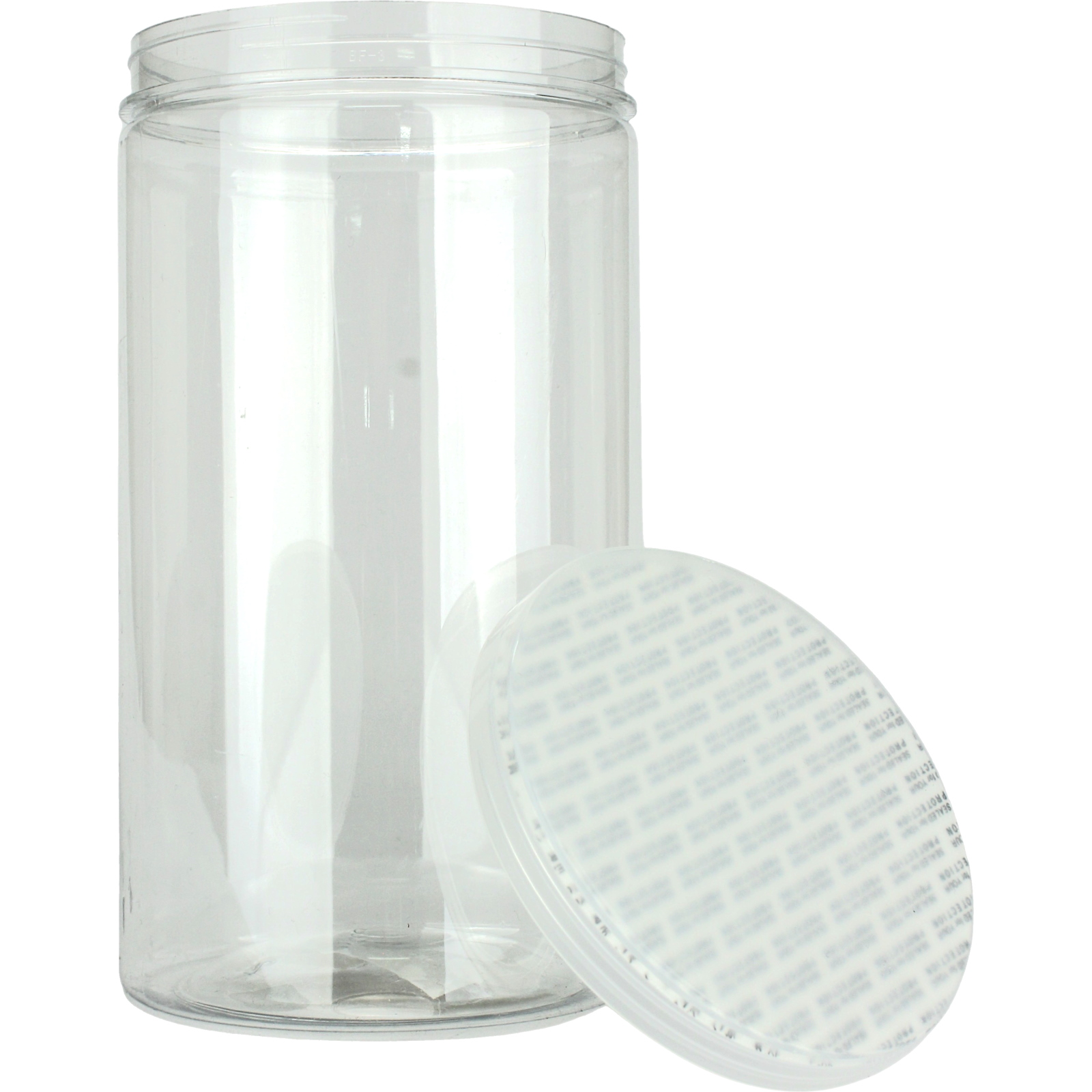 Clear Plastic Round Screw Top Jar 1250ml