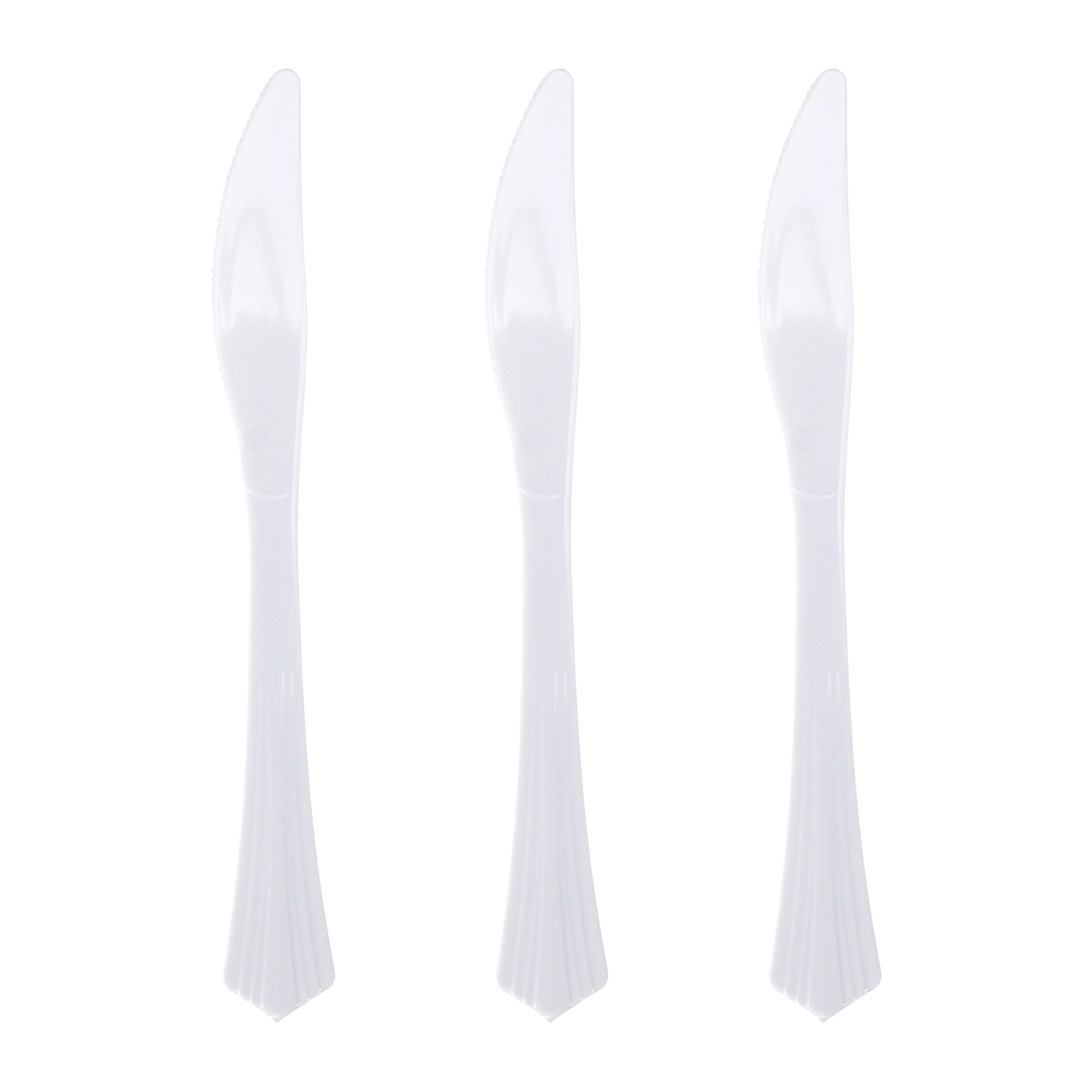 Everyday Living Reusable White Plastic Knives (Pack of 40) 
