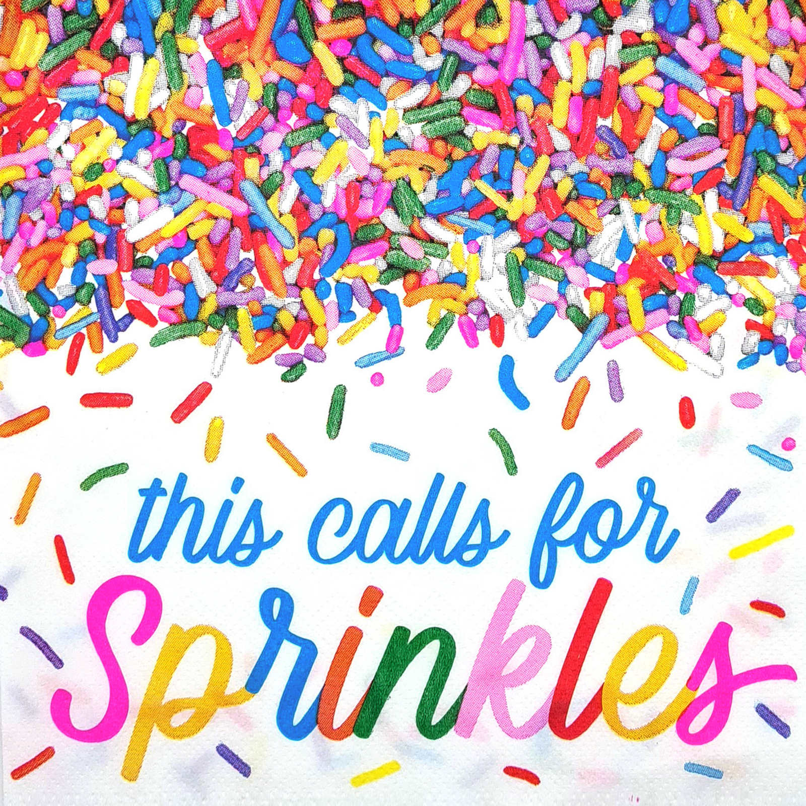 Sweet Sprinkles Large Paper Napkins / Serviettes (Pack of 16) 