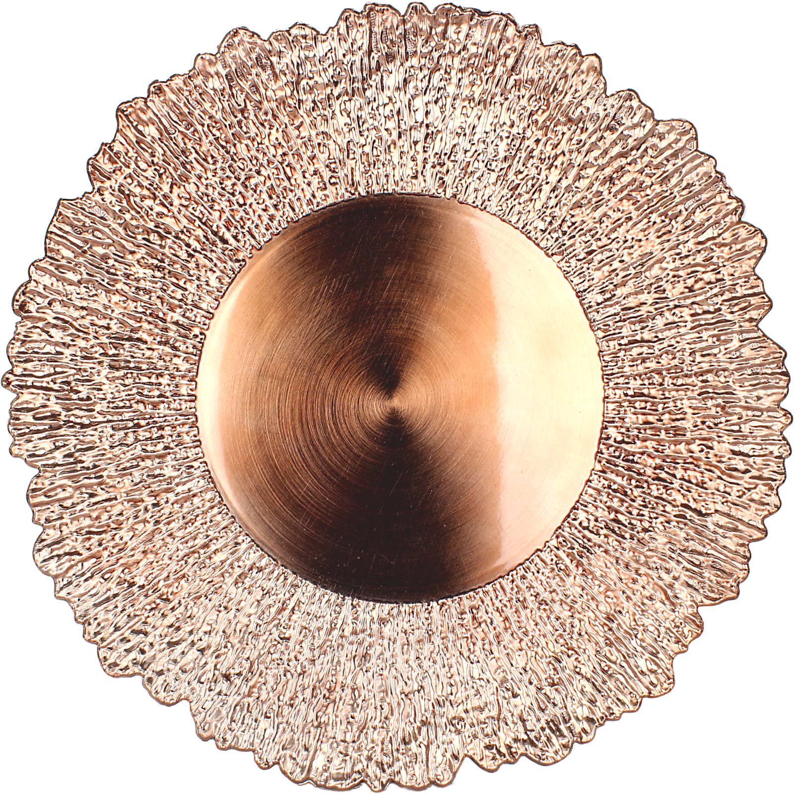 Decorative Metallic Rose Gold Plastic Serving Platter