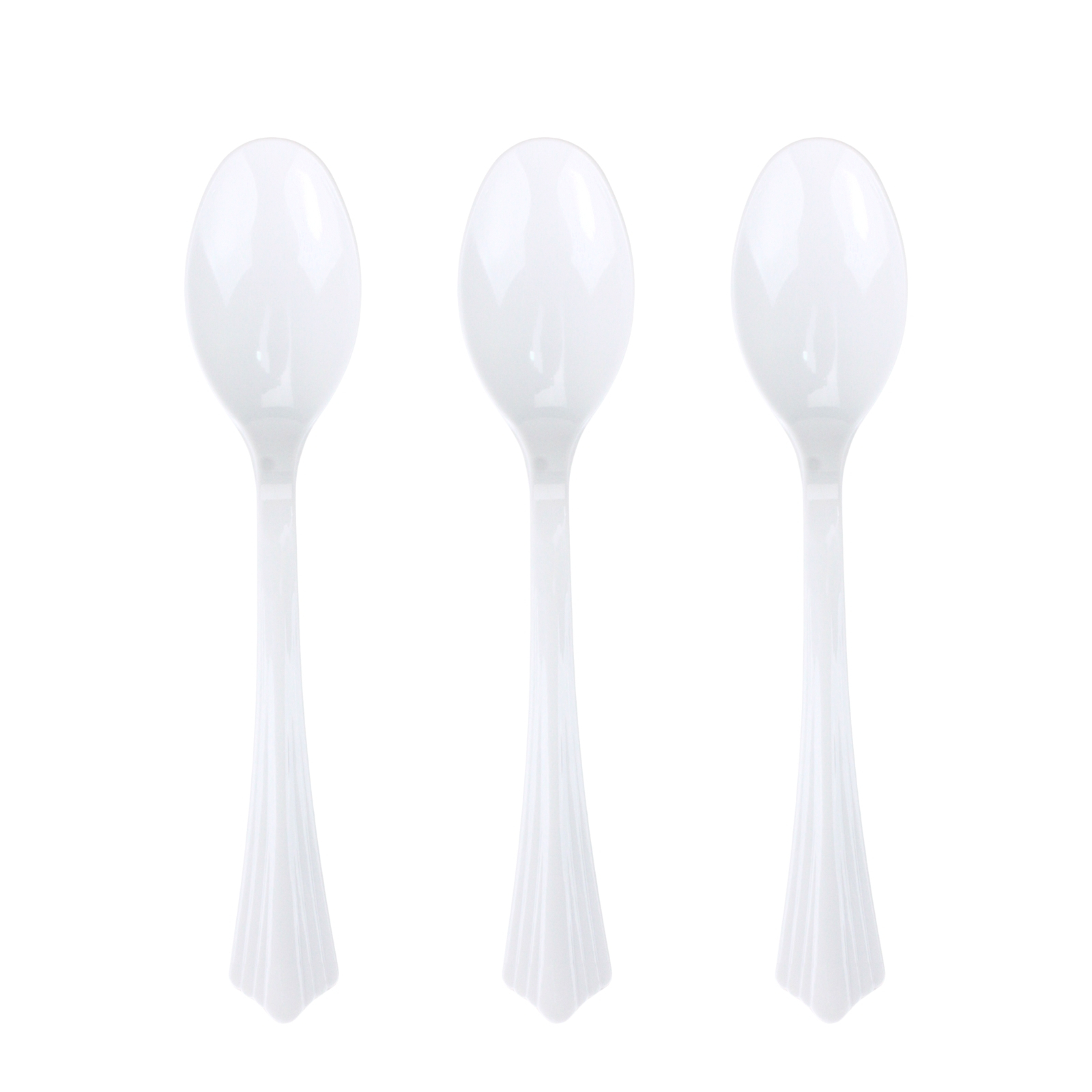 Everyday Living Reusable White Plastic Spoons (Pack of 40)
