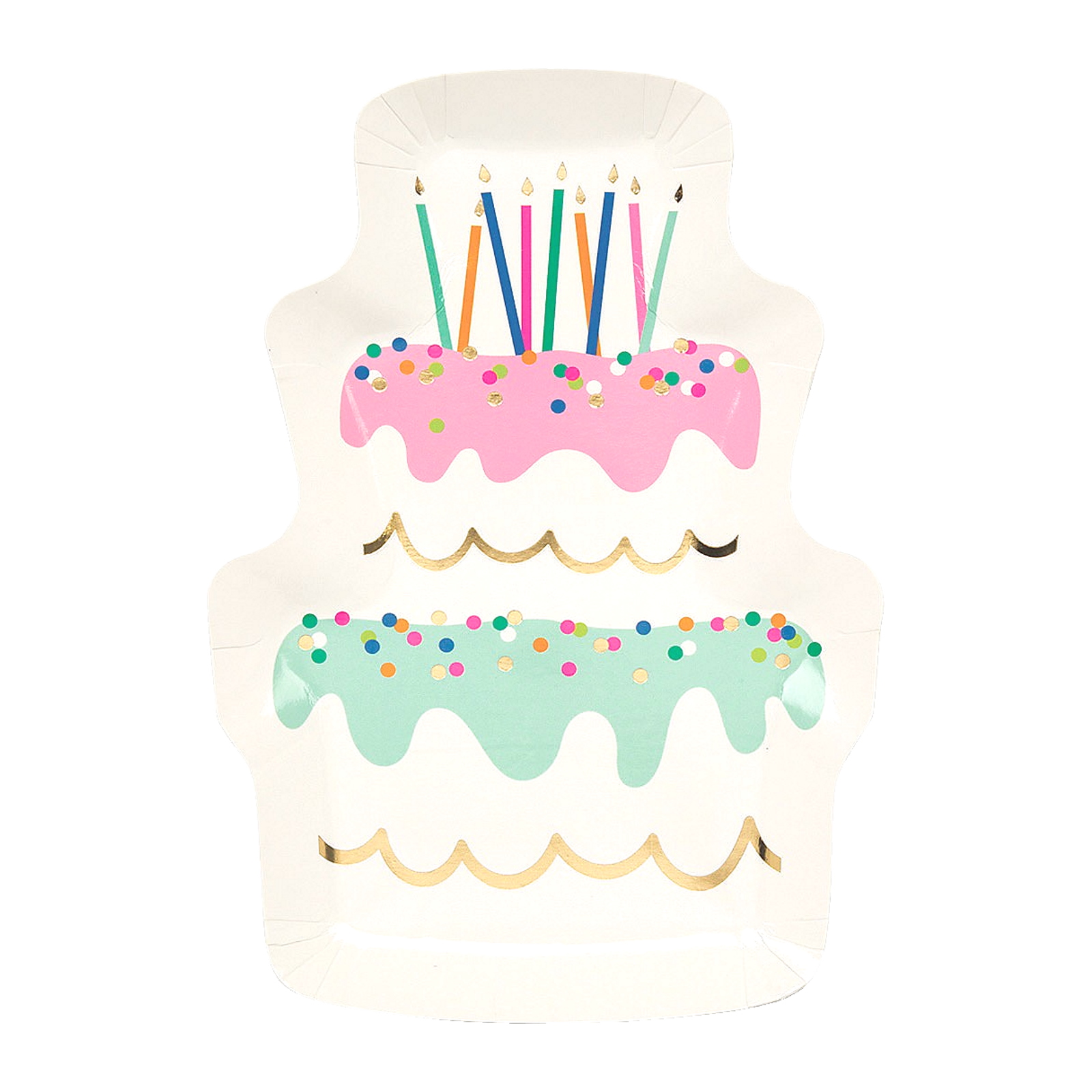 Birthday Cake Small Paper Plates (Pack of 8)