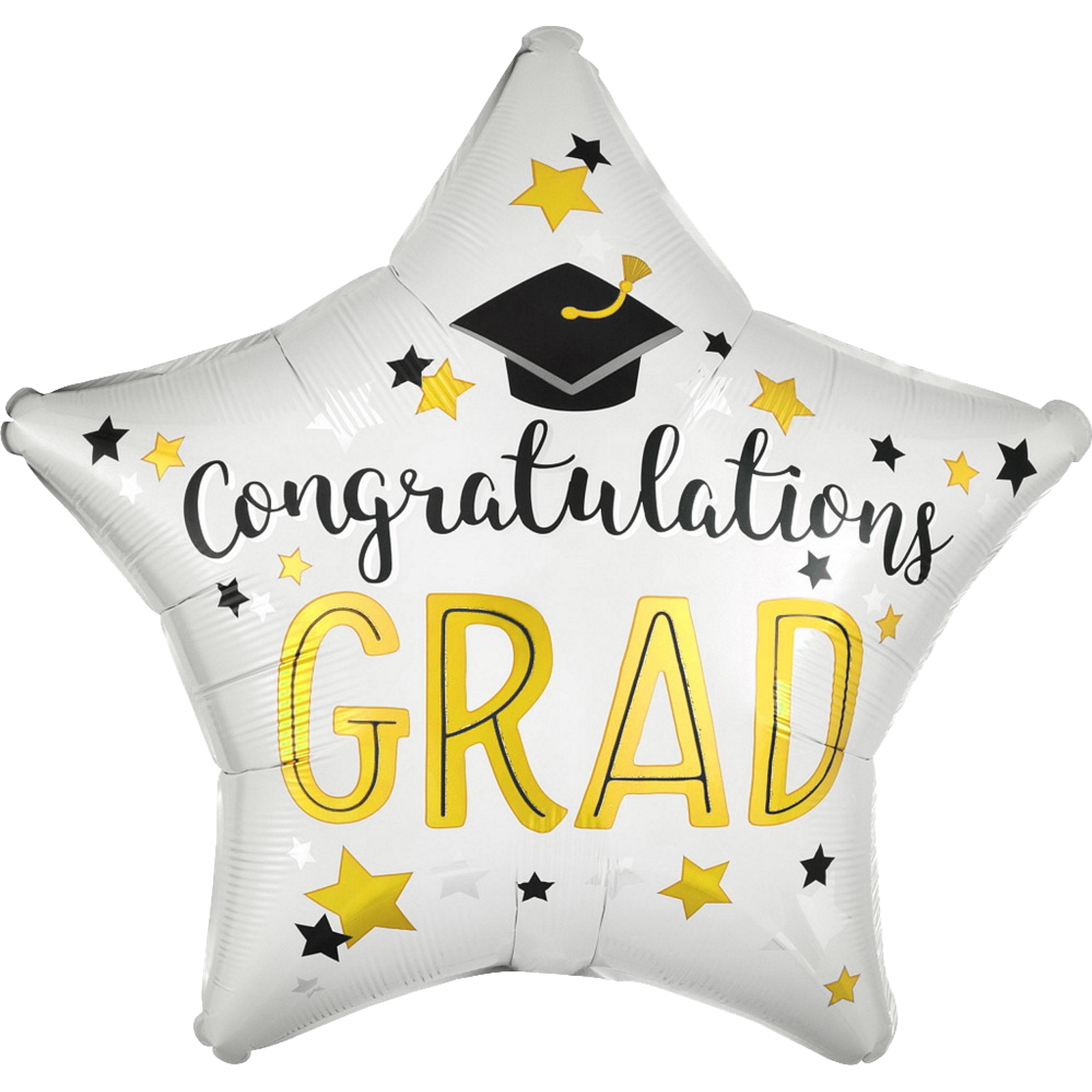 Congrats Grad Star Shaped Foil Helium Balloon 48cm
