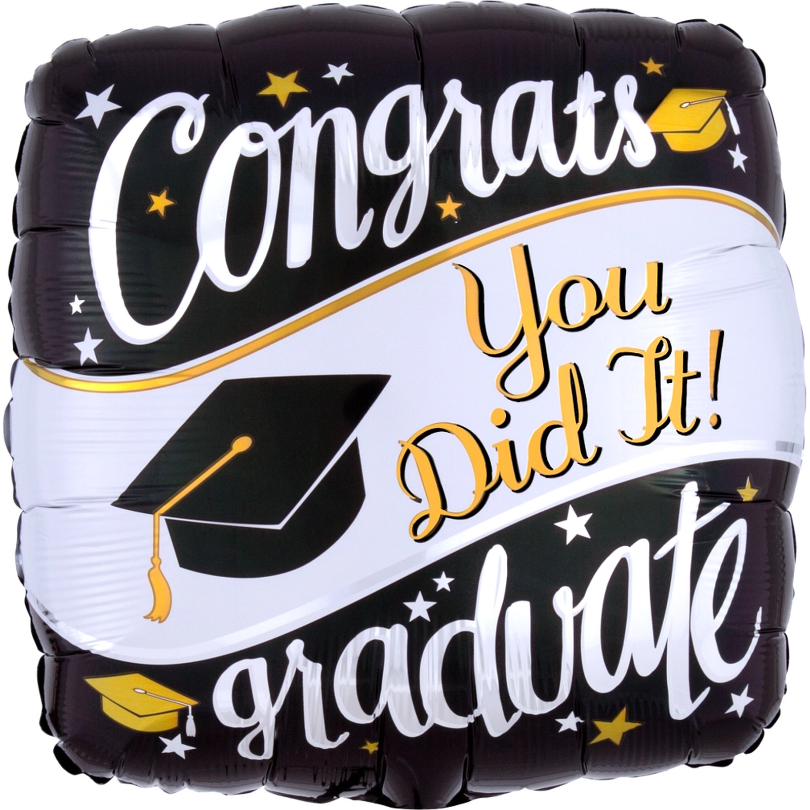 On Your Way Graduation Square Foil Helium Balloon