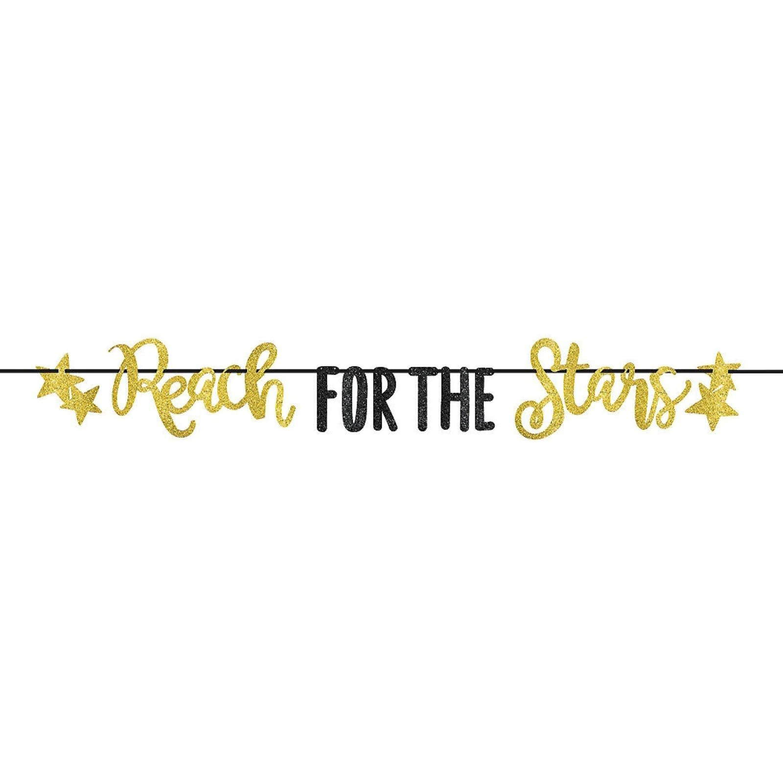 Reach for the Stars Glitter Garland Banner 