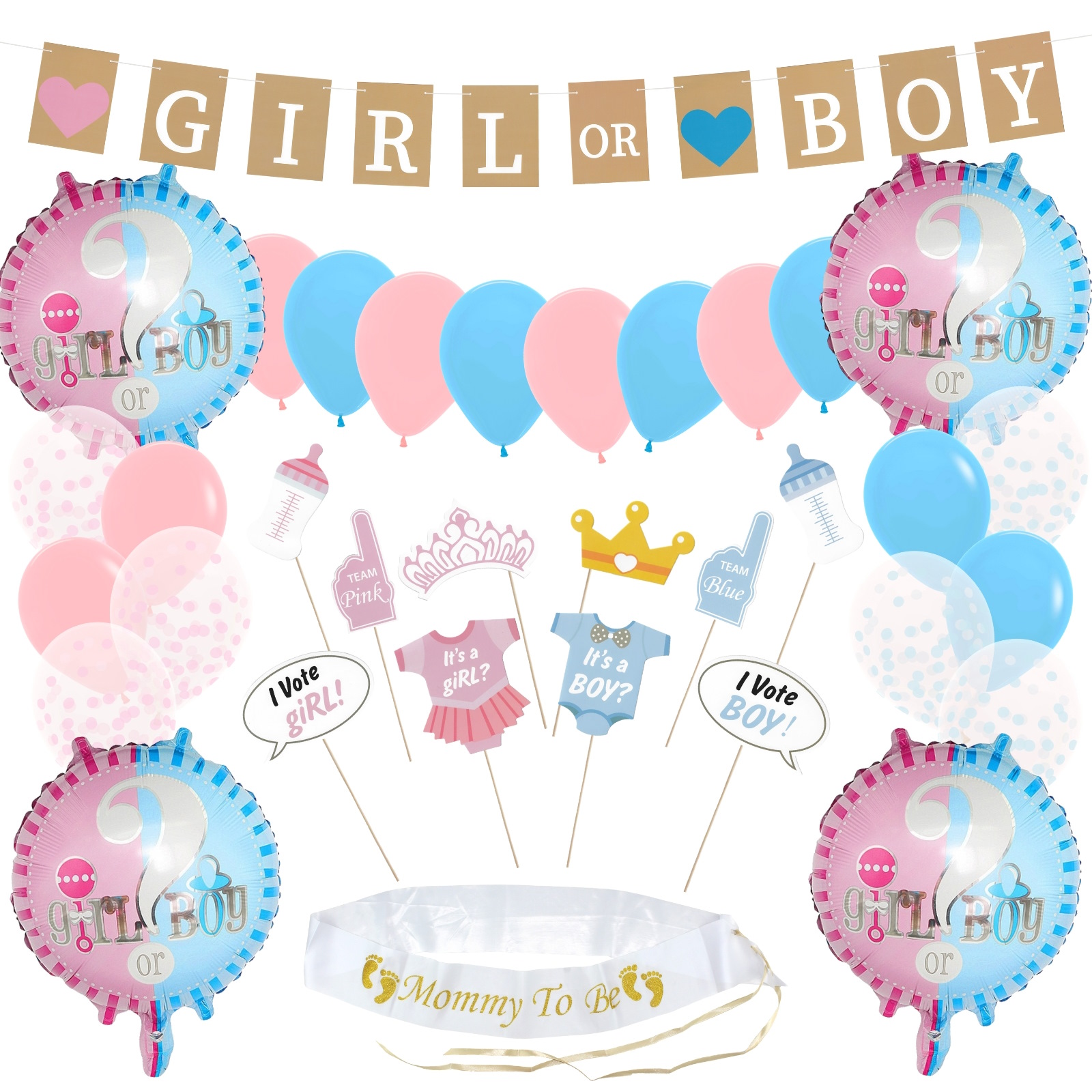 Gender Reveal Balloon Decorating Kit