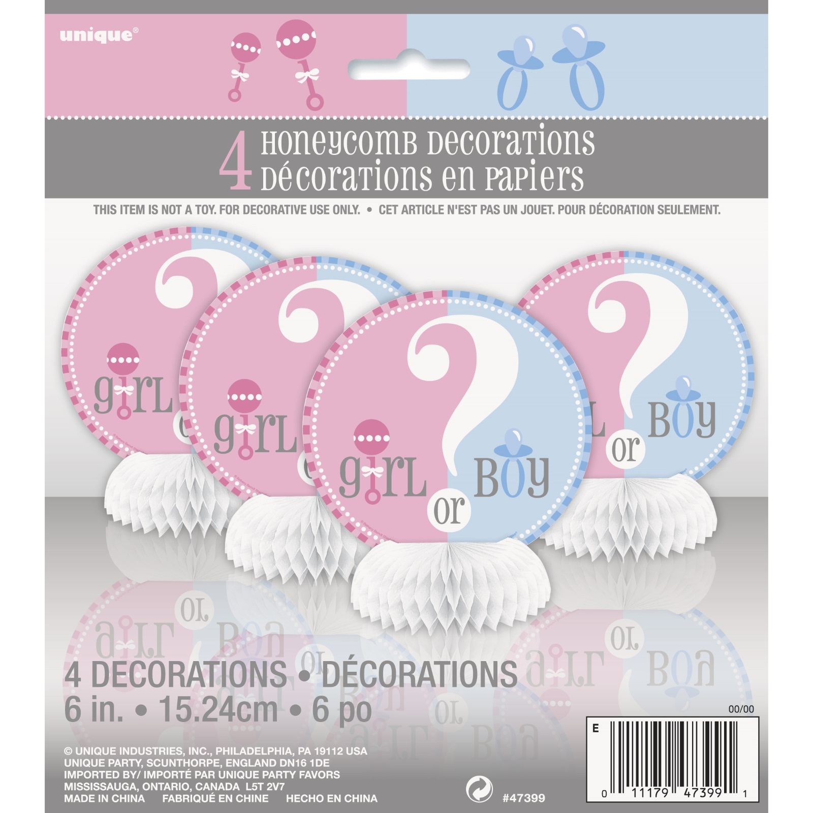 Gender Reveal Mini Centrepieces (Set of 4)