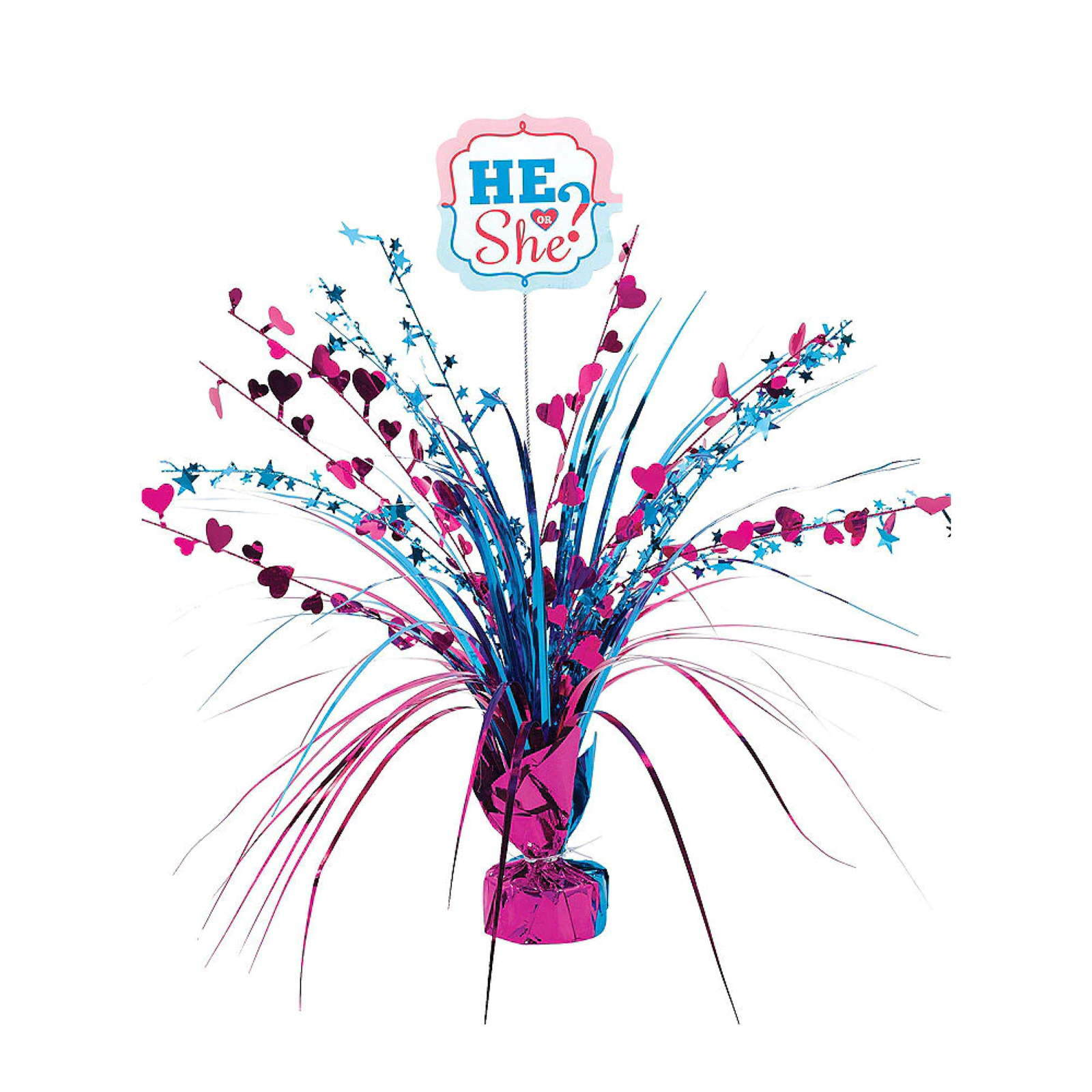 Girl or Boy Foil Spray Centrepiece