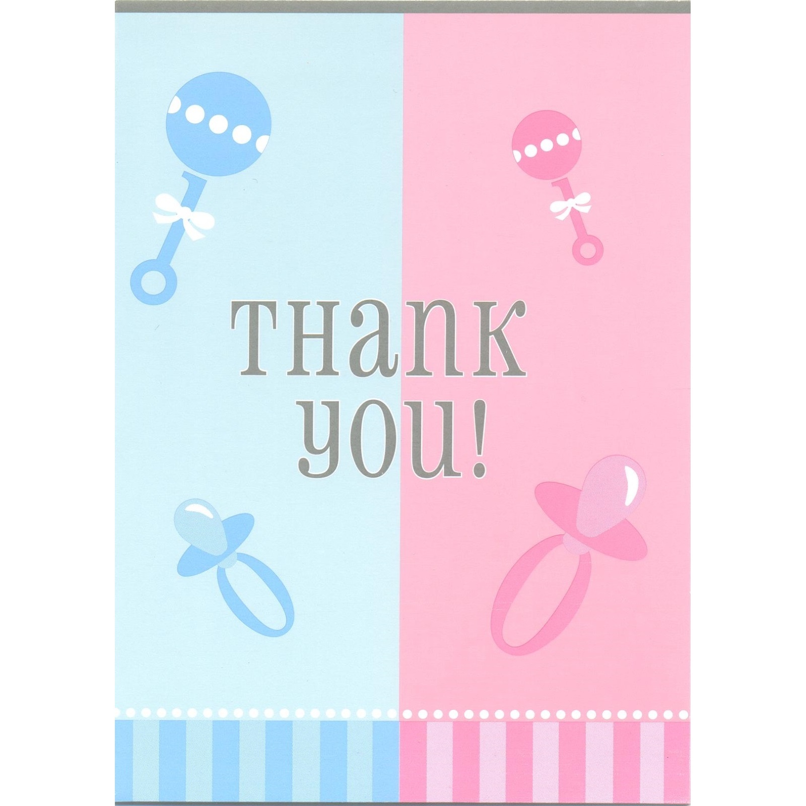 Gender Reveal Thank You Cards (Pack of 8)