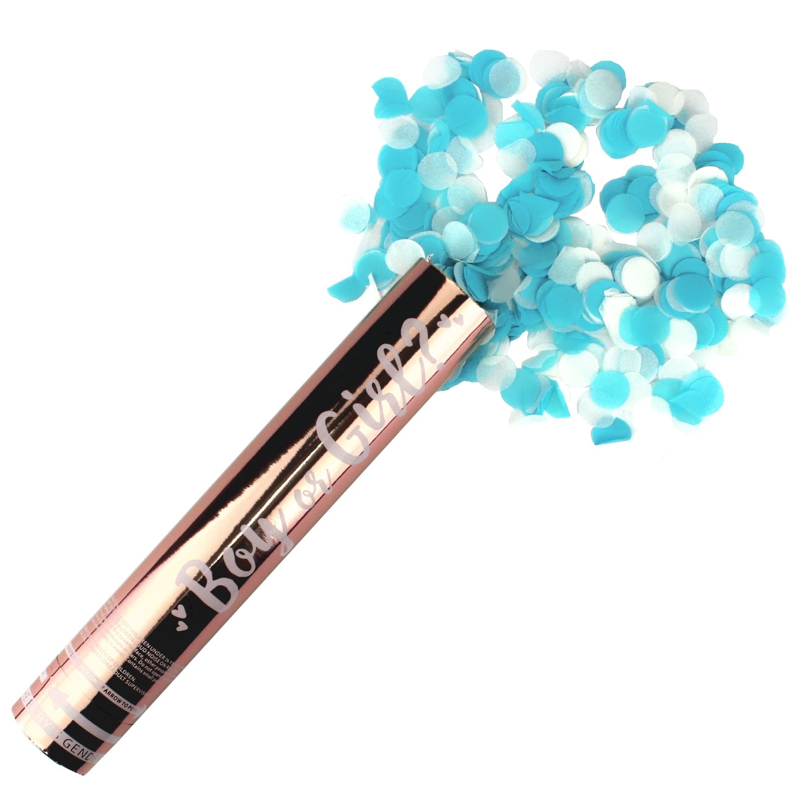 Gender Reveal Blue Confetti Twist Popper
