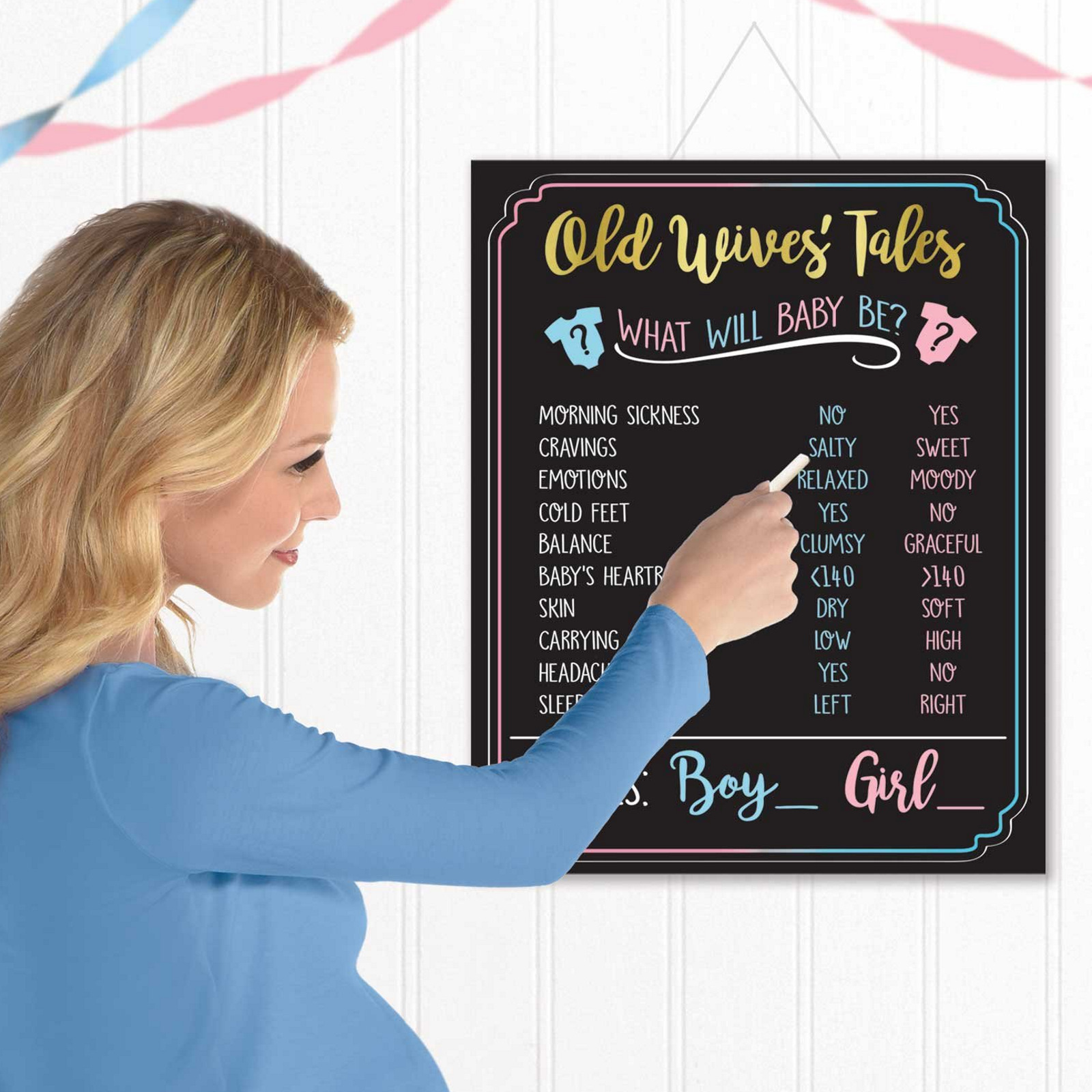 Gender Reveal Old Wives Tales Party Game 