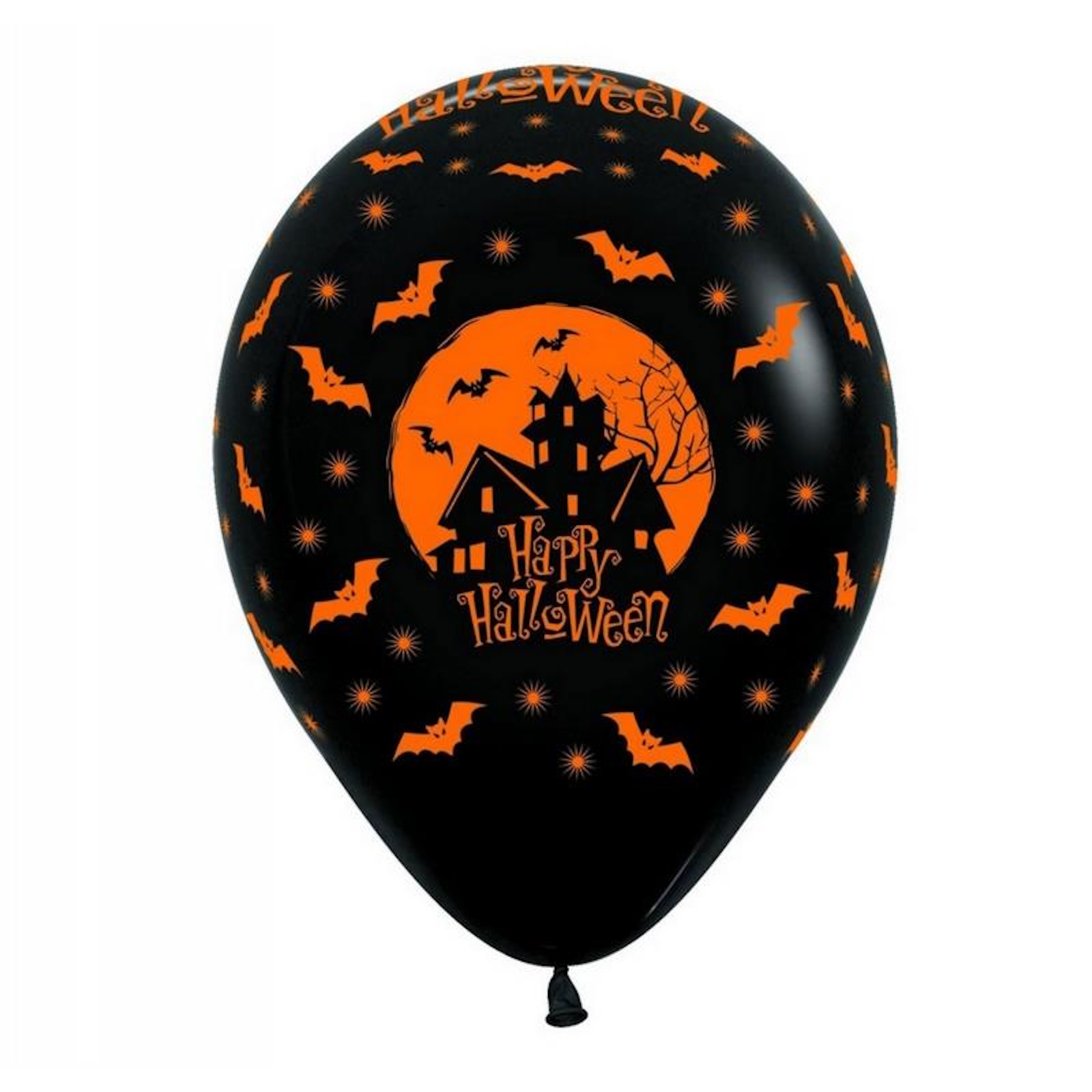 Sempertex Halloween Night Black Orange 30cm Latex Balloons Pack of 12