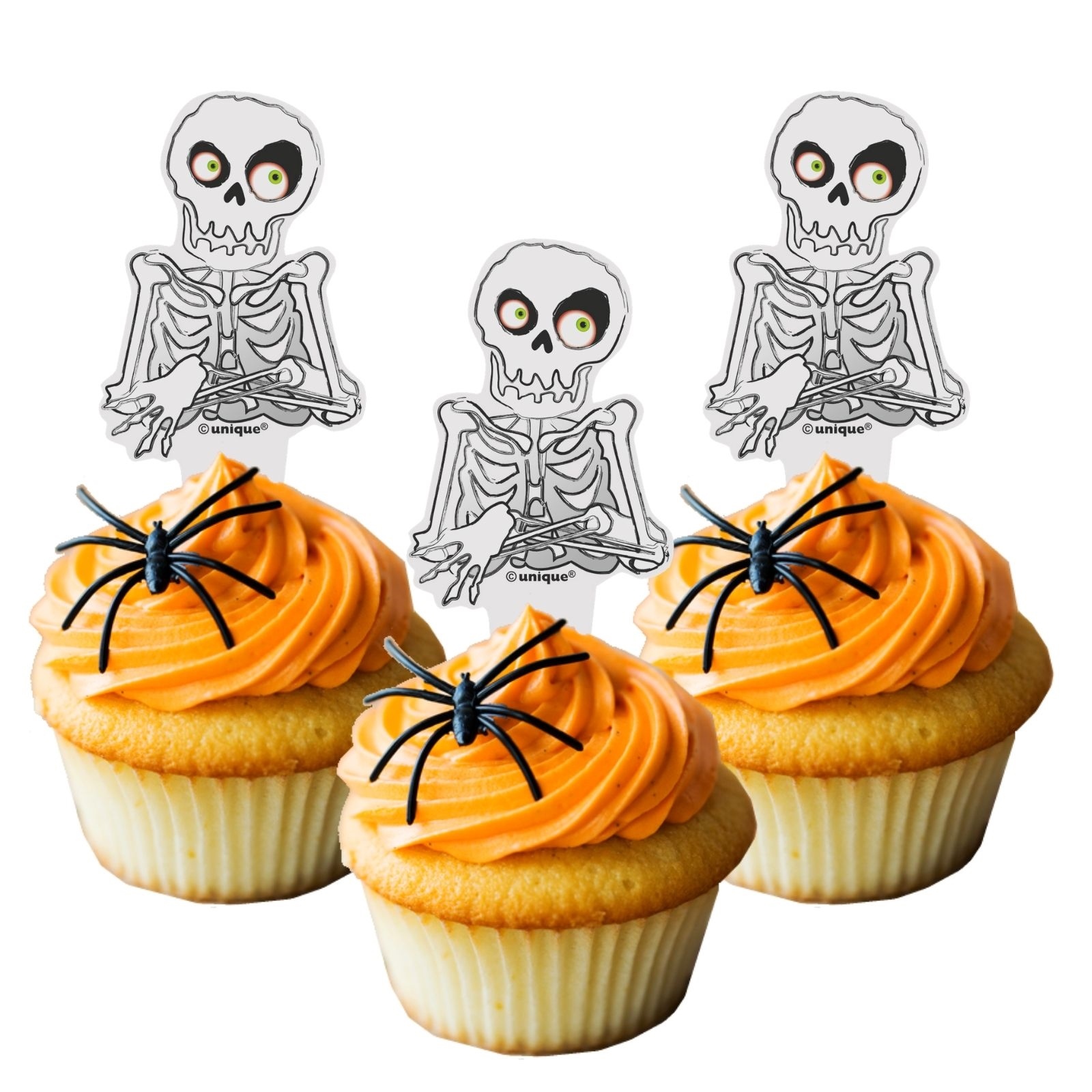Skeleton Cupcake Toppers (Pack of 12)