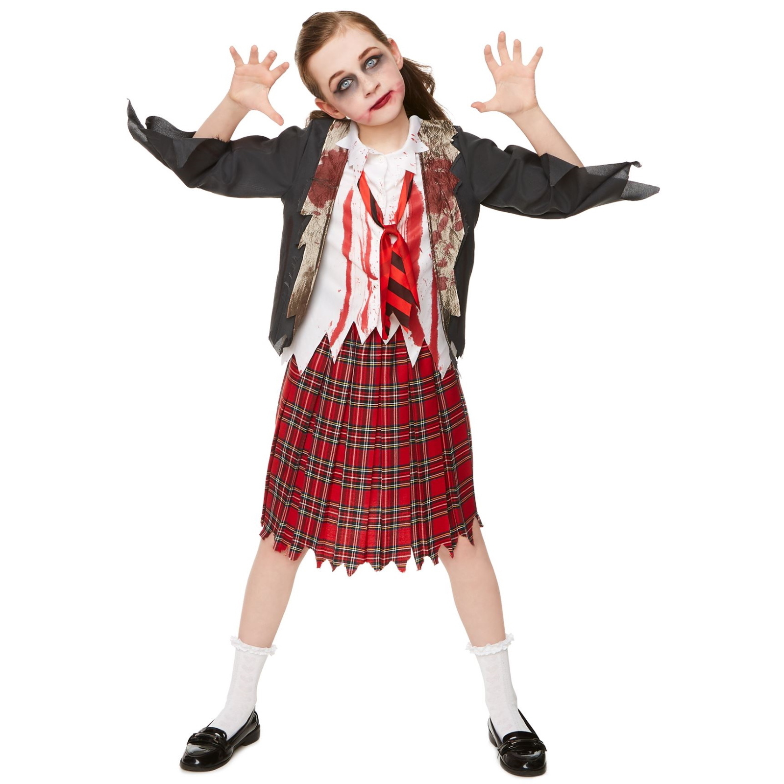 Zombie School Girl Childs Costume Large