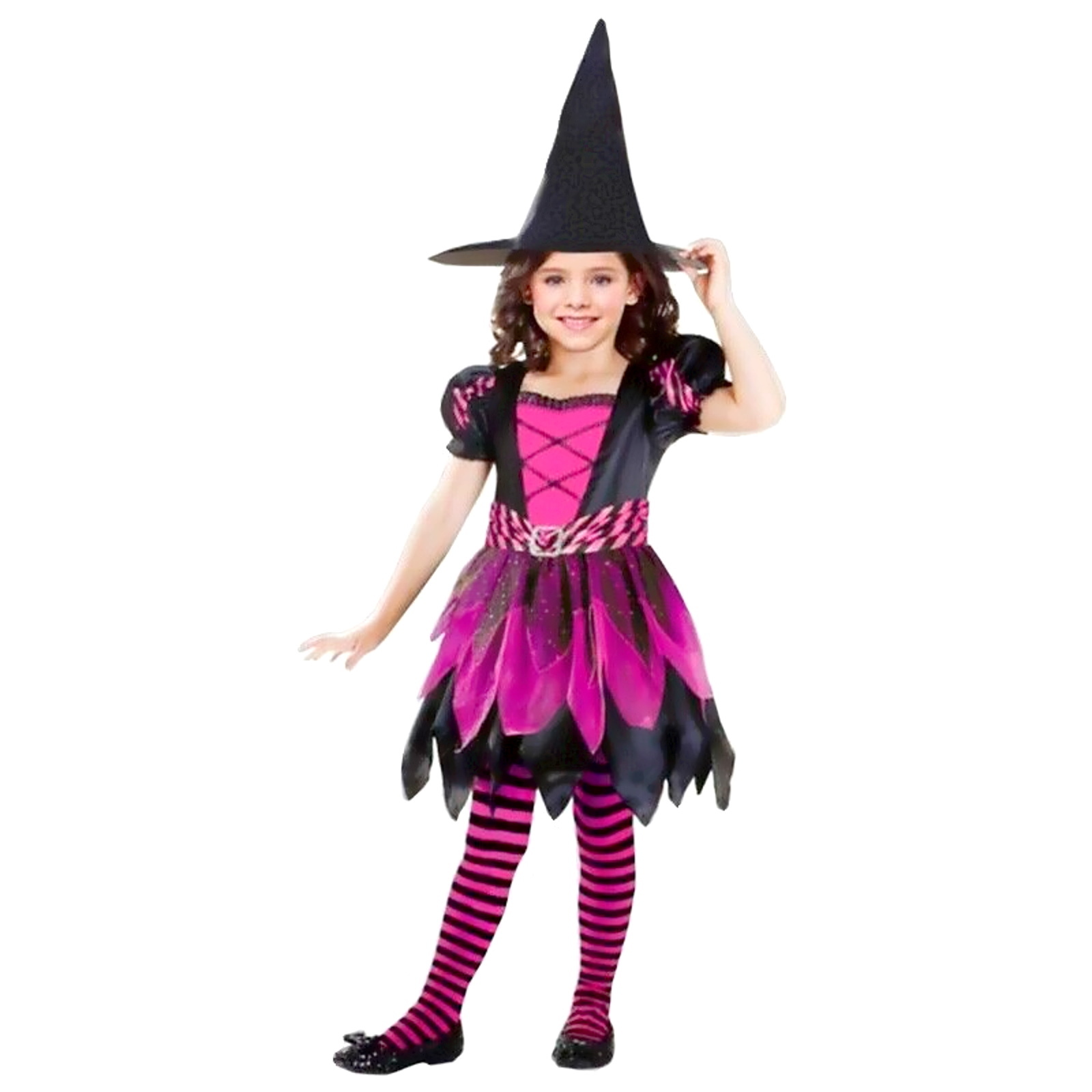 Pink Glitter Witch Small Kids Costume 2-3 Years