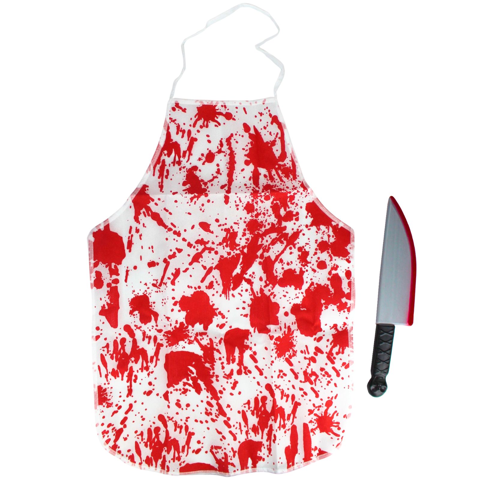 Bloody Butcher Apron With Knife Costume Accessory Set
