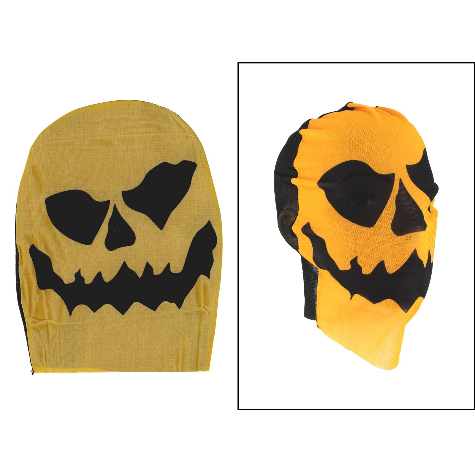 Adults Halloween Stretchy Pumpkin Print Mask 
