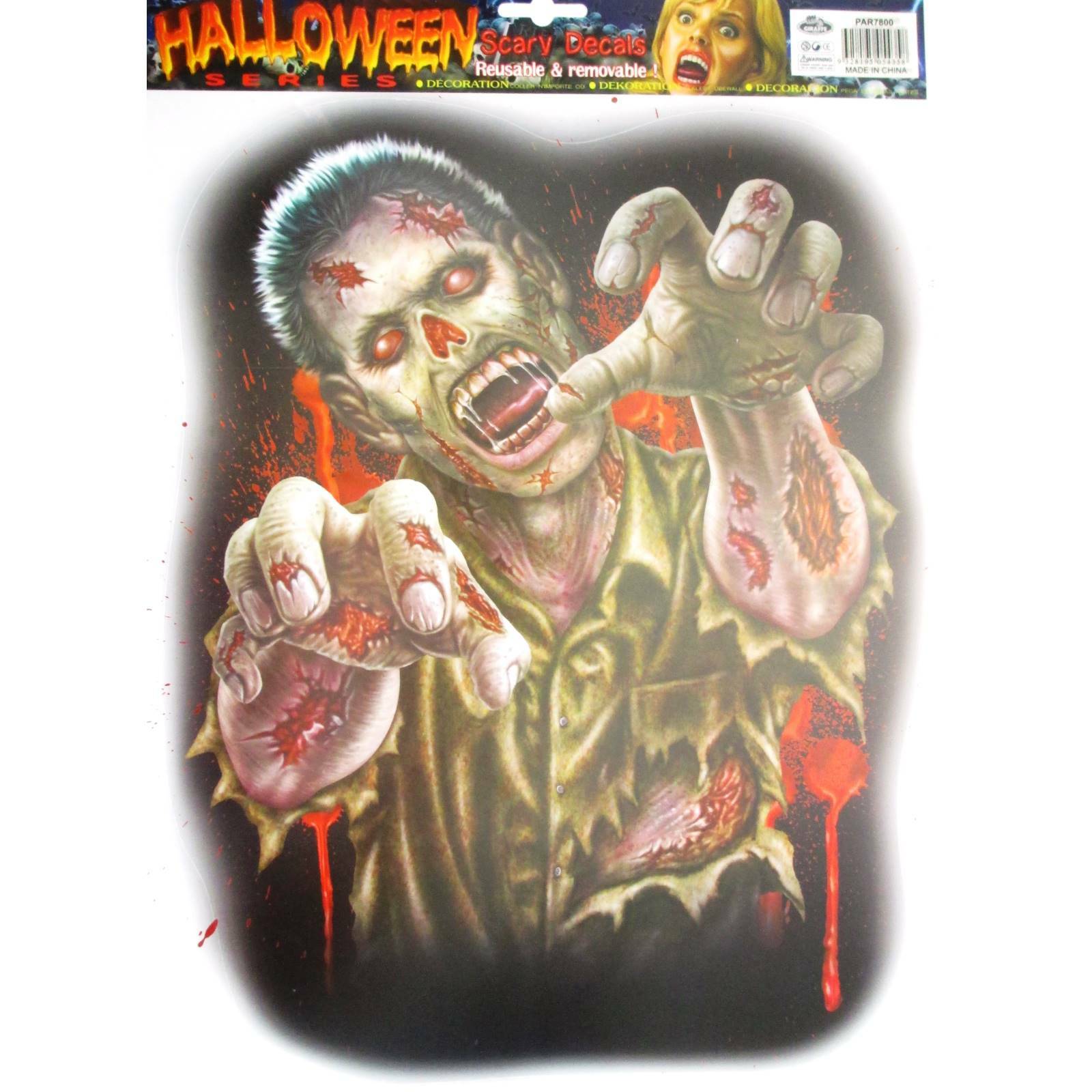 Halloween Horror Window Decal Zombie C