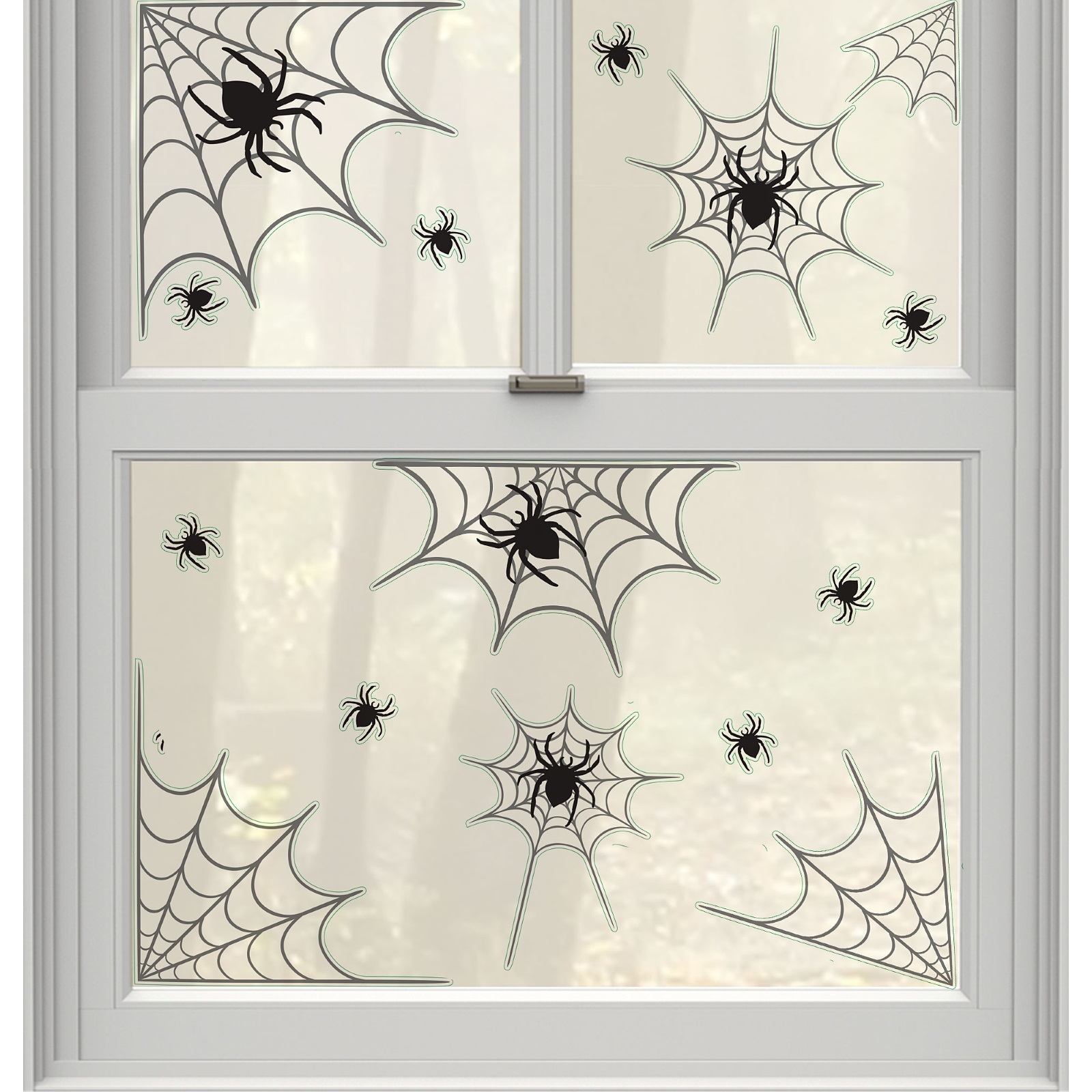 Spider Window Stickers (14 Pieces)
