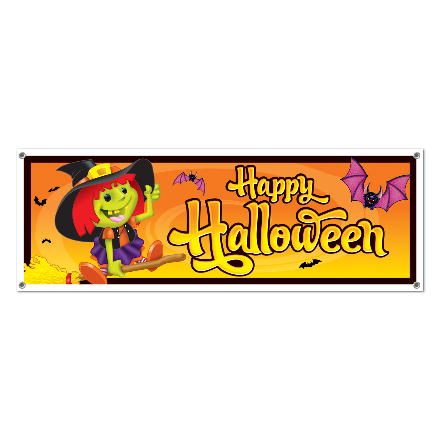 Happy Halloween Witch Banner