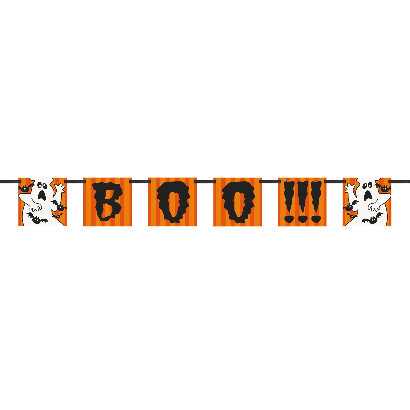 Boo Ghost and Bat Pennant Banner