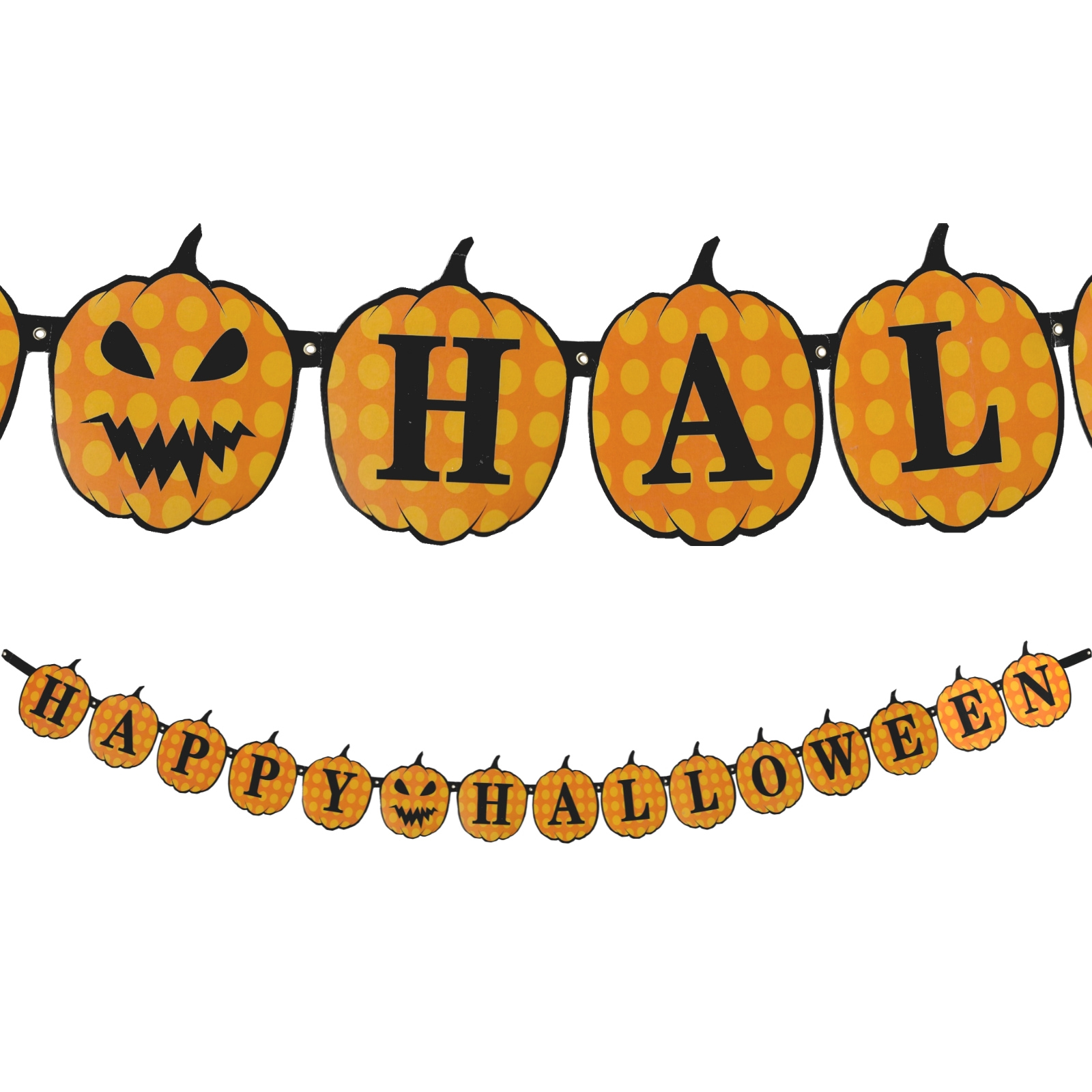 Happy Halloween Pumpkin Jointed Banner 