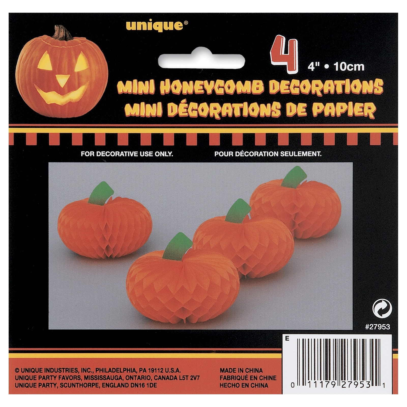 Pumpkin Mini Decorations (Set of 4)