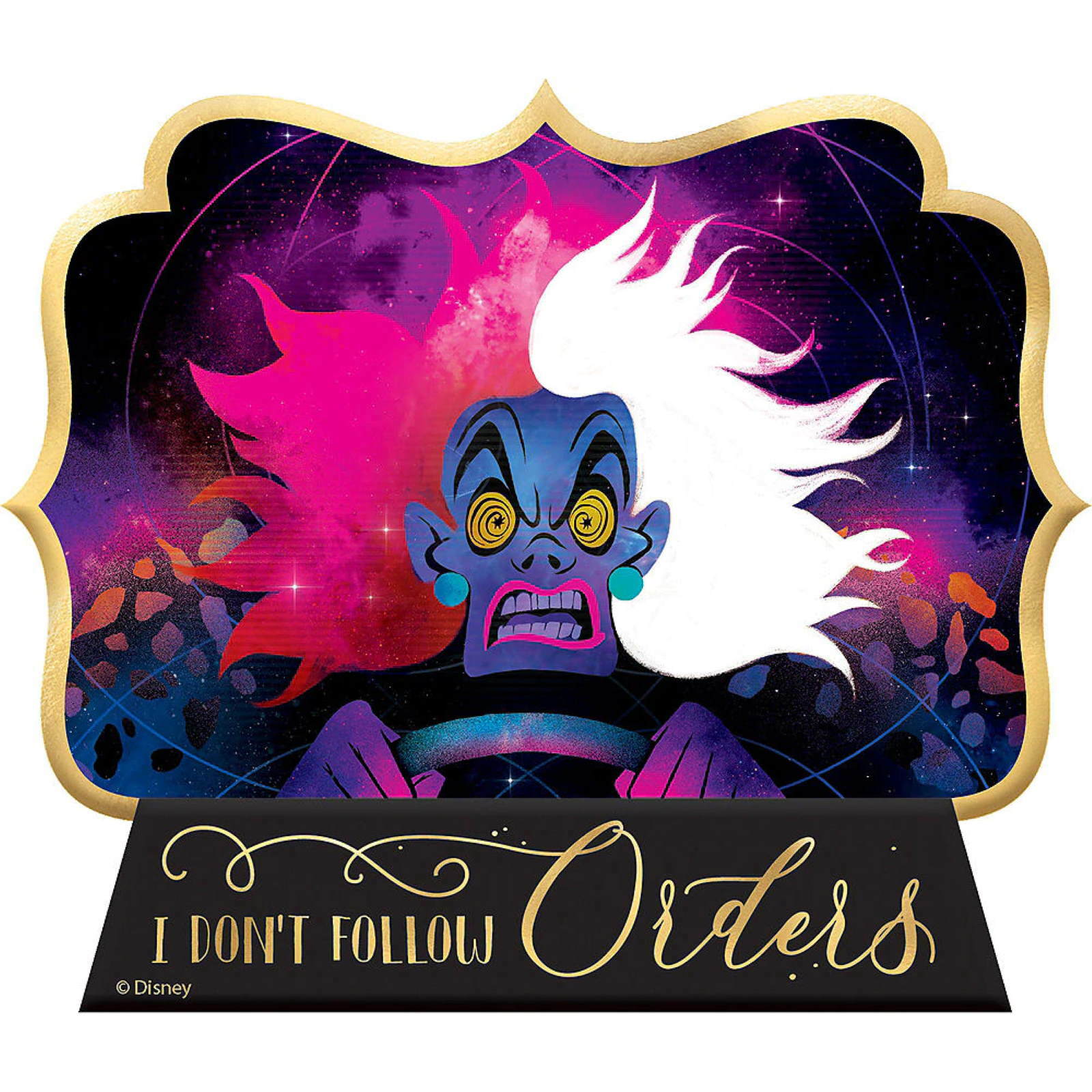 Disney Villains Cruella de Vil Mini Easel Sign