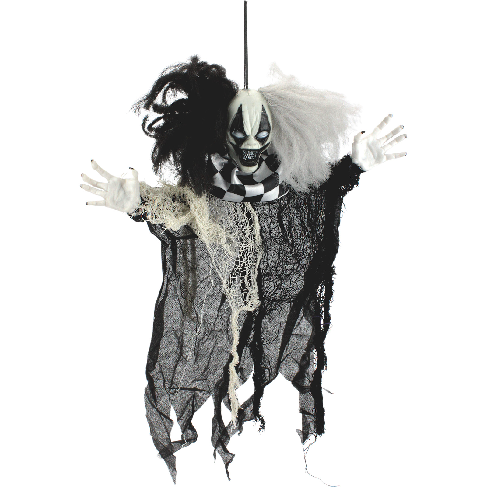 Black and White Evil Clown Hanging Decoration 