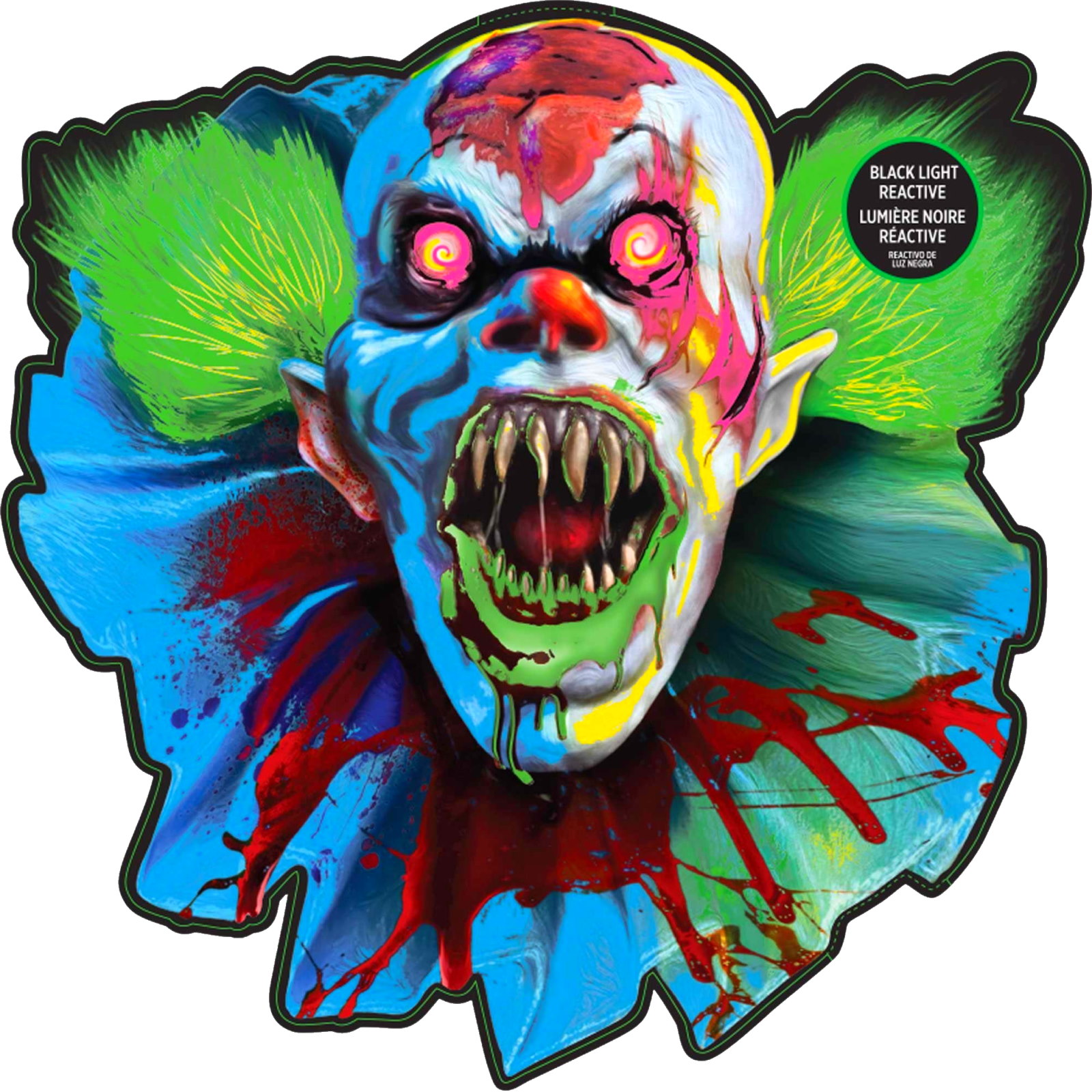 Creepy Carnival UV Glow Clown Cutout