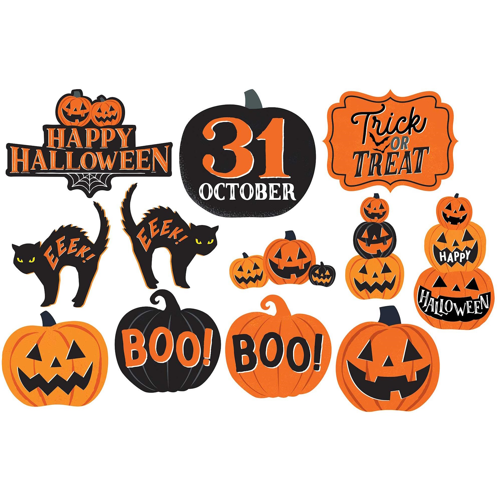 Halloween Classic Cutouts Value Pack of 12