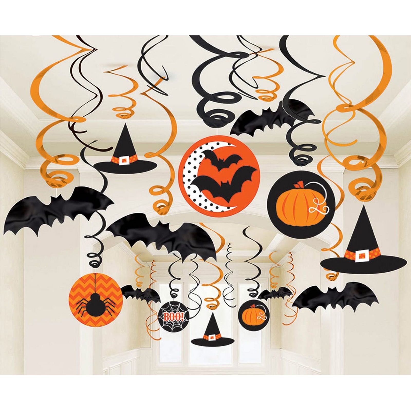 Halloween Swirl Decorations (Value Pack of 30)