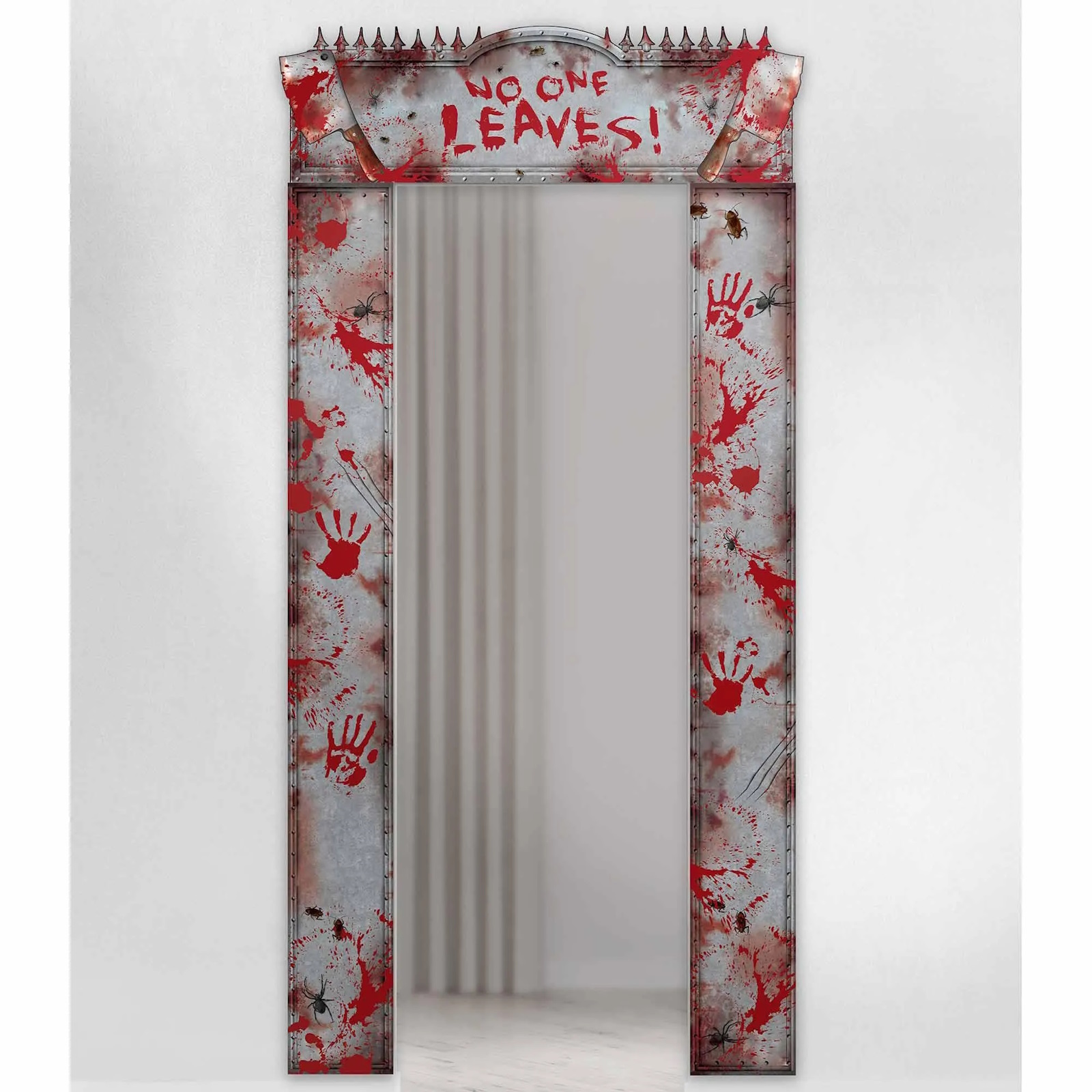 No One Leaves Bloody Doorway Entry Halloween Decoration