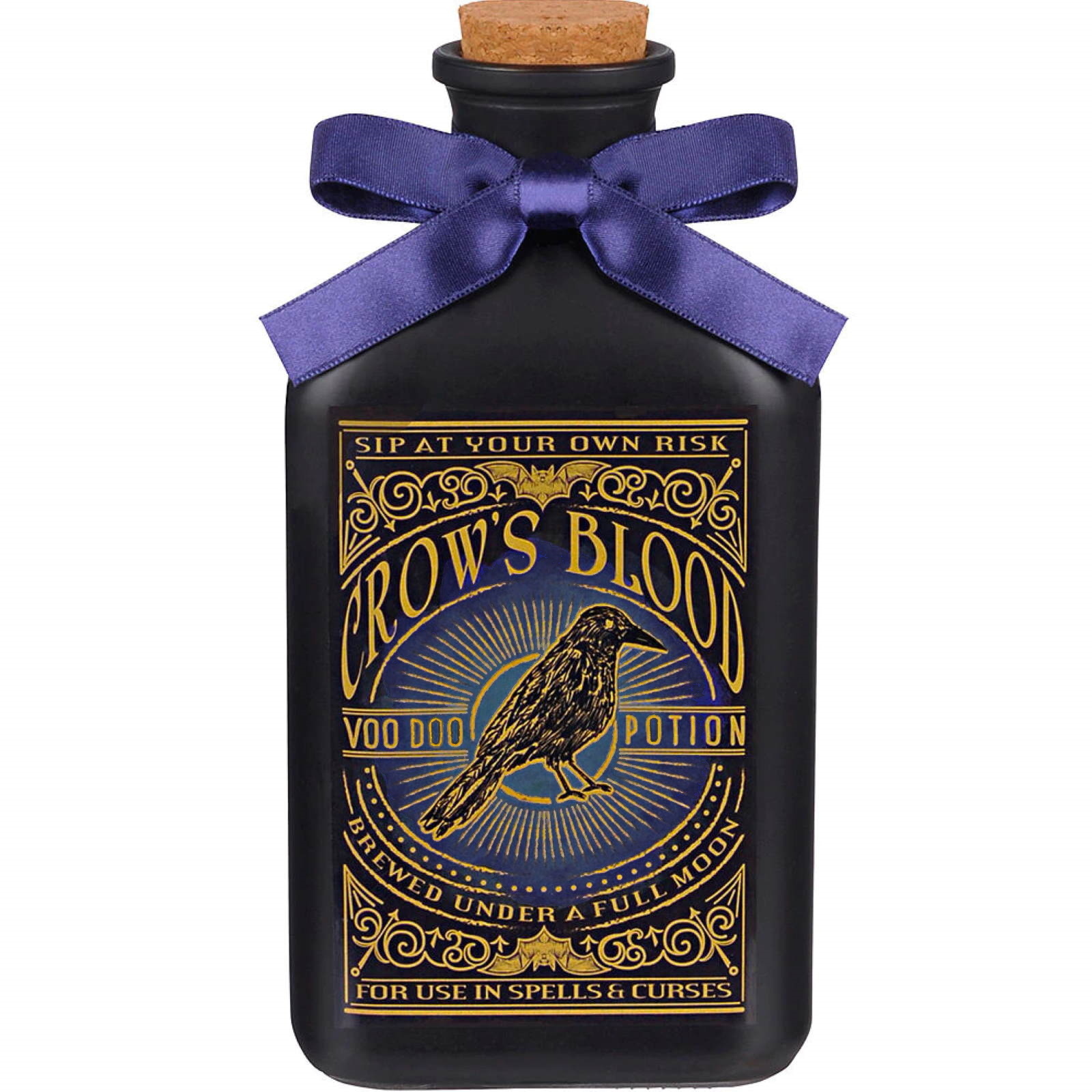 Spooks and Spells Glass Crows Blood Bottle