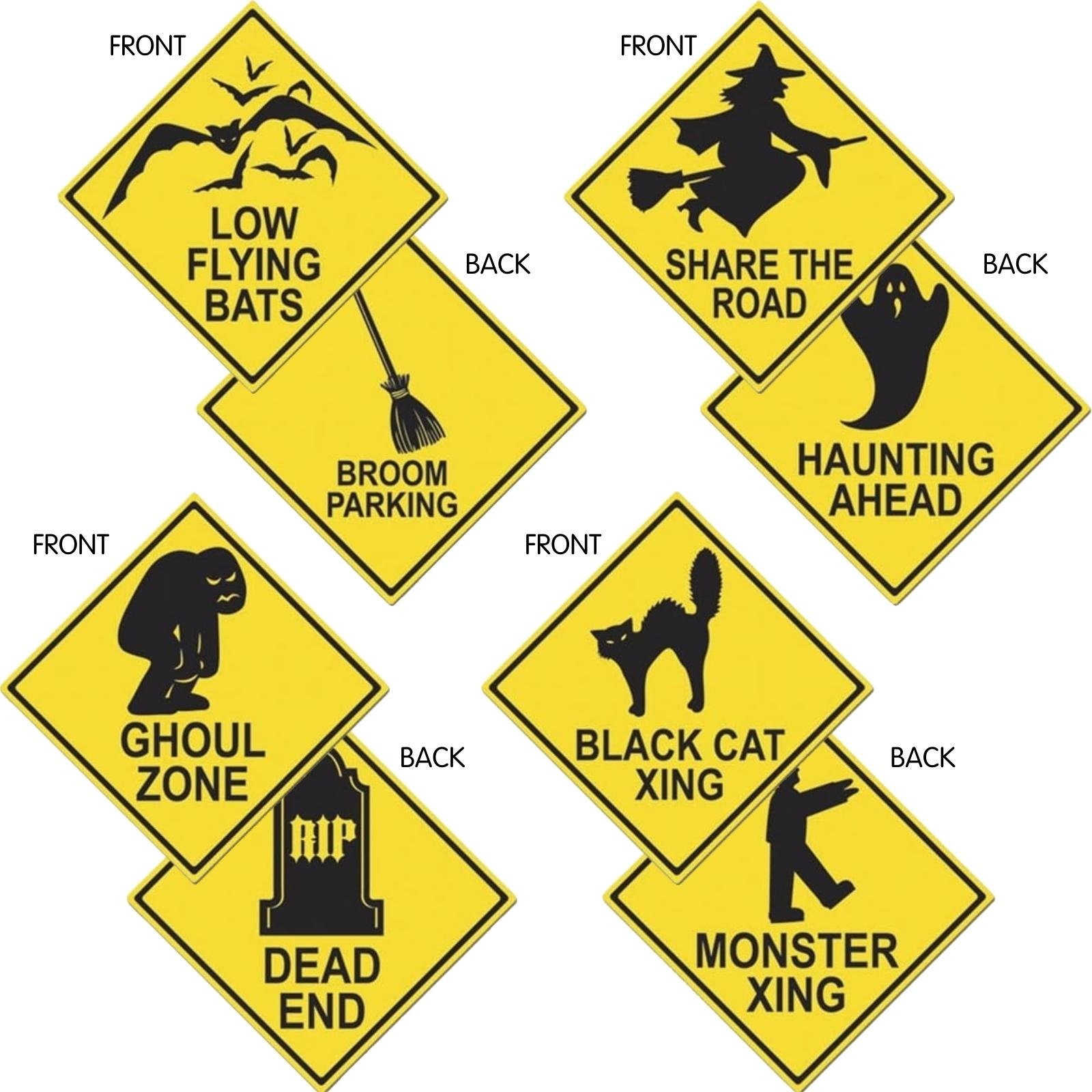 Halloween Road Signs Pack Of 4 Discount Party Supplies Discount halloween-road-signs-pack-of-4-discount-party-supplies-discount